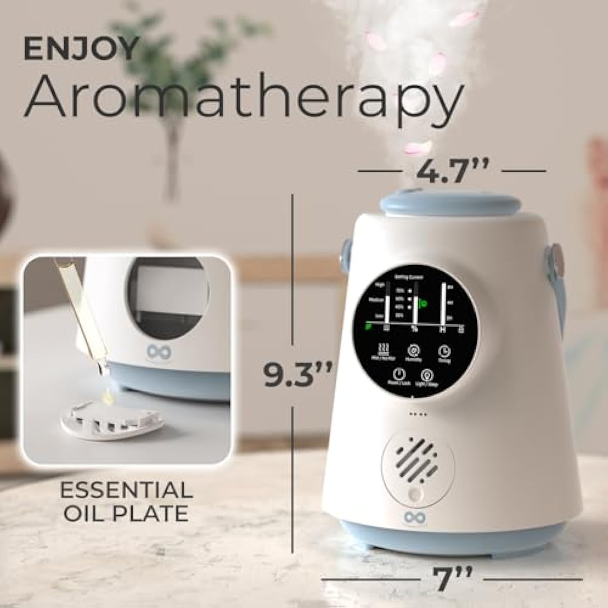 Everlasting Comfort 2.5L Top Fill Humidifier – Upgraded Easy to Clean 20HR Runtime Cool Mist Air Moisturizer for Bedroom, Home, Nursery & Large Room, Whisper-Quiet Soothing Hydration for Baby & Kids