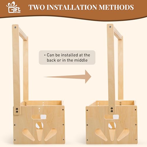 Wooden Baby Shower Crate Closet, Baby Storage Crate Hamper with Handle, Basket for Baby Shower Gifts, Welcome Gift Basket for Newborn Boys Girls, Pregnancy Gifts for New Parents