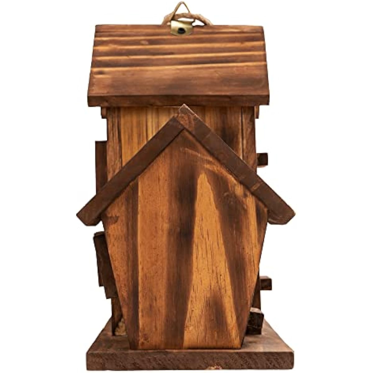 COLEBA Bird Houses for Outside, Outdoor 4 Hole Bird House Room for 4 Bird Families Bluebird Finch Cardinals Hanging Birdhouse for Garden