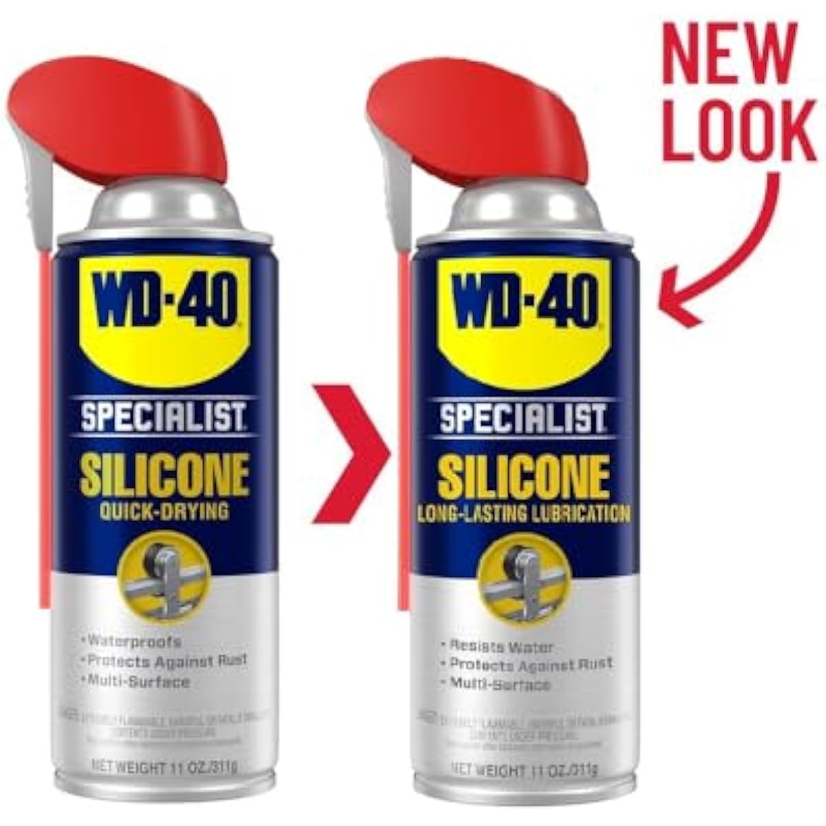 WD-40 Specialist Silicone Lubricant with SMART STRAW SPRAYS 2 WAYS, 11 OZ