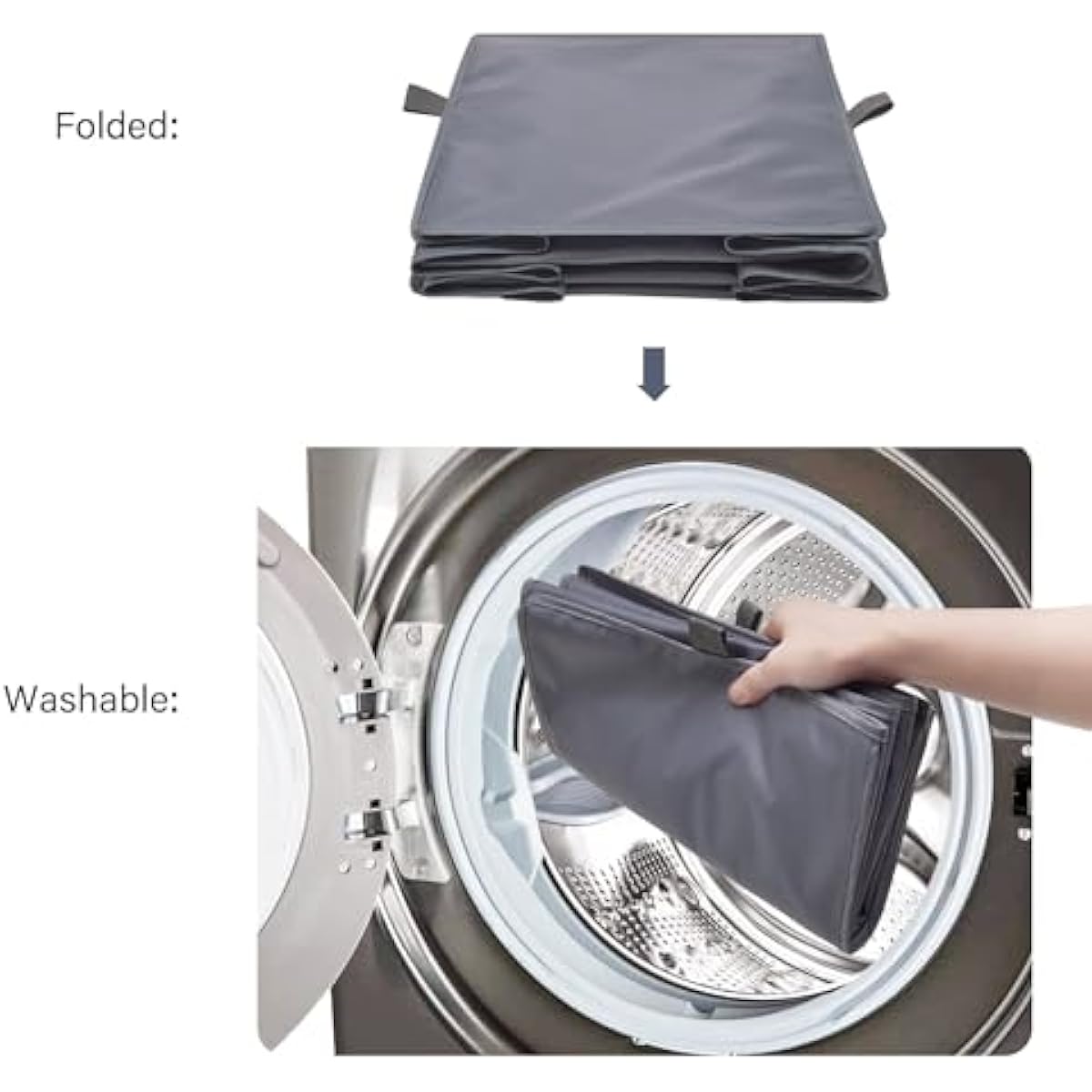 GRANNY SAYS 3-Shelf Hanging Closet Organizer and Storage, Collapsible Hanging Closet Shelves, Hanging Organizer for Closet & RV, Gray, 29 ½" H X 12" W X 12" D, 1-Pack