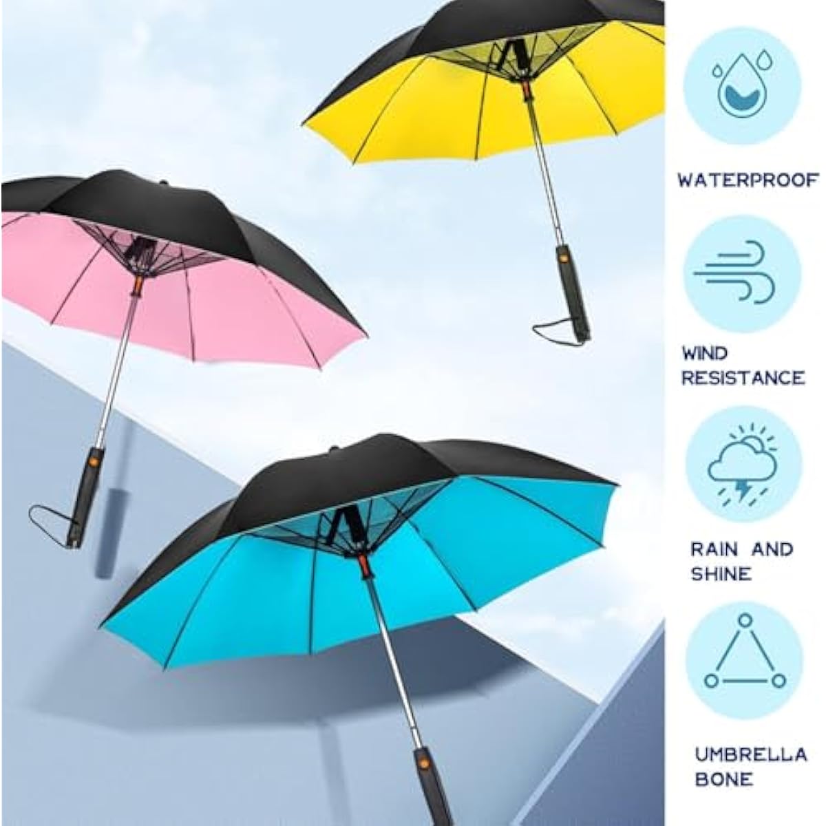 Umbrella with Fan and Mist Spray, 2025 upgraded UV Blocking Umbrella with Fan and Mister for Summer outdoor activities