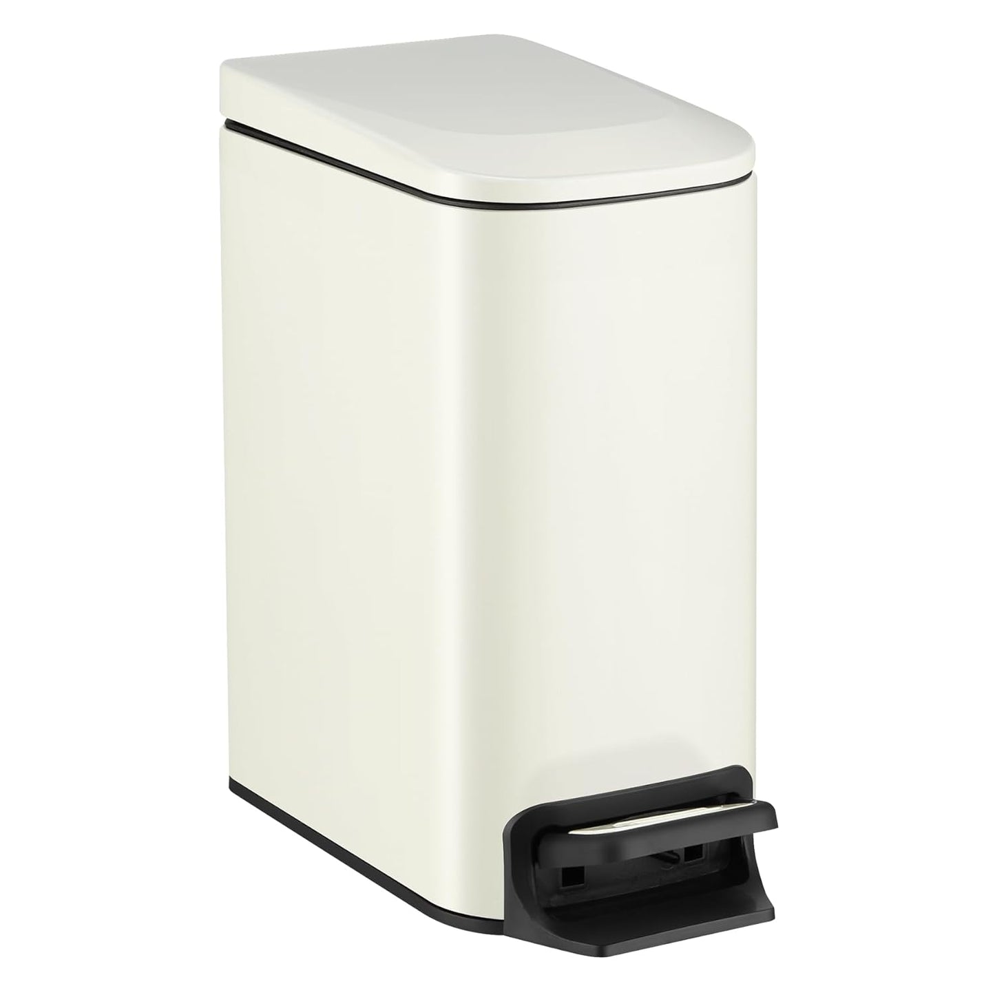 TIPGO Slim Bathroom Trash Can with Lid Soft Close, Step Pedal, 6 Liter / 1.6 Gallon Stainless Steel Trash Bin, Small Garbage Can for Bedroom, Office, Kitchen (Navy Blue)