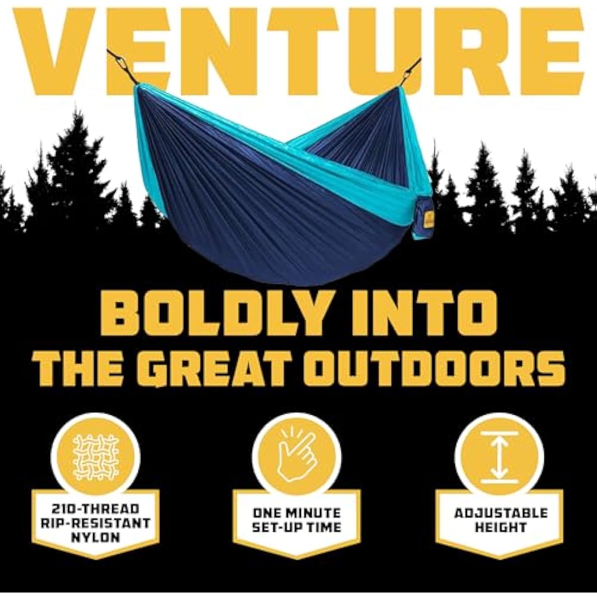Wise Owl Outfitters Camping Hammock – 500lbs Portable Hammock with Tree Straps - Travel, Backpacking, Hiking, Outdoors Camping Gear - Single or Double