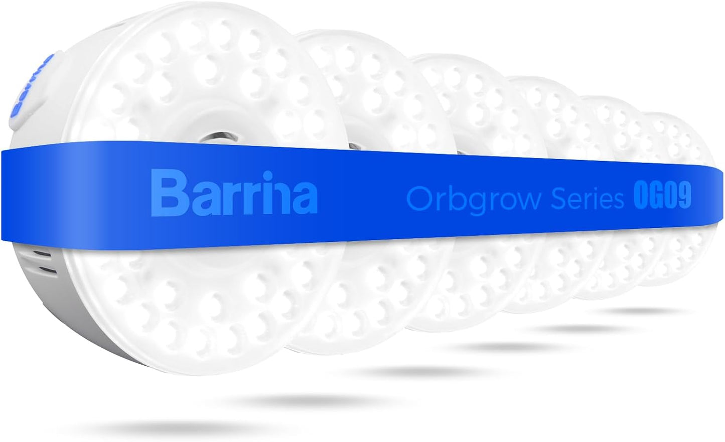 Barrina Orbgrow OG09 Puck Grow Light, 5000K 18W(2 x 9W, 270 Watt Equiv), Full Spectrum Plant Light for Indoor Plants, Magnetic & Linkable with Timer, 5 Levels Dimmable for Plant Shelf, 2 Packs