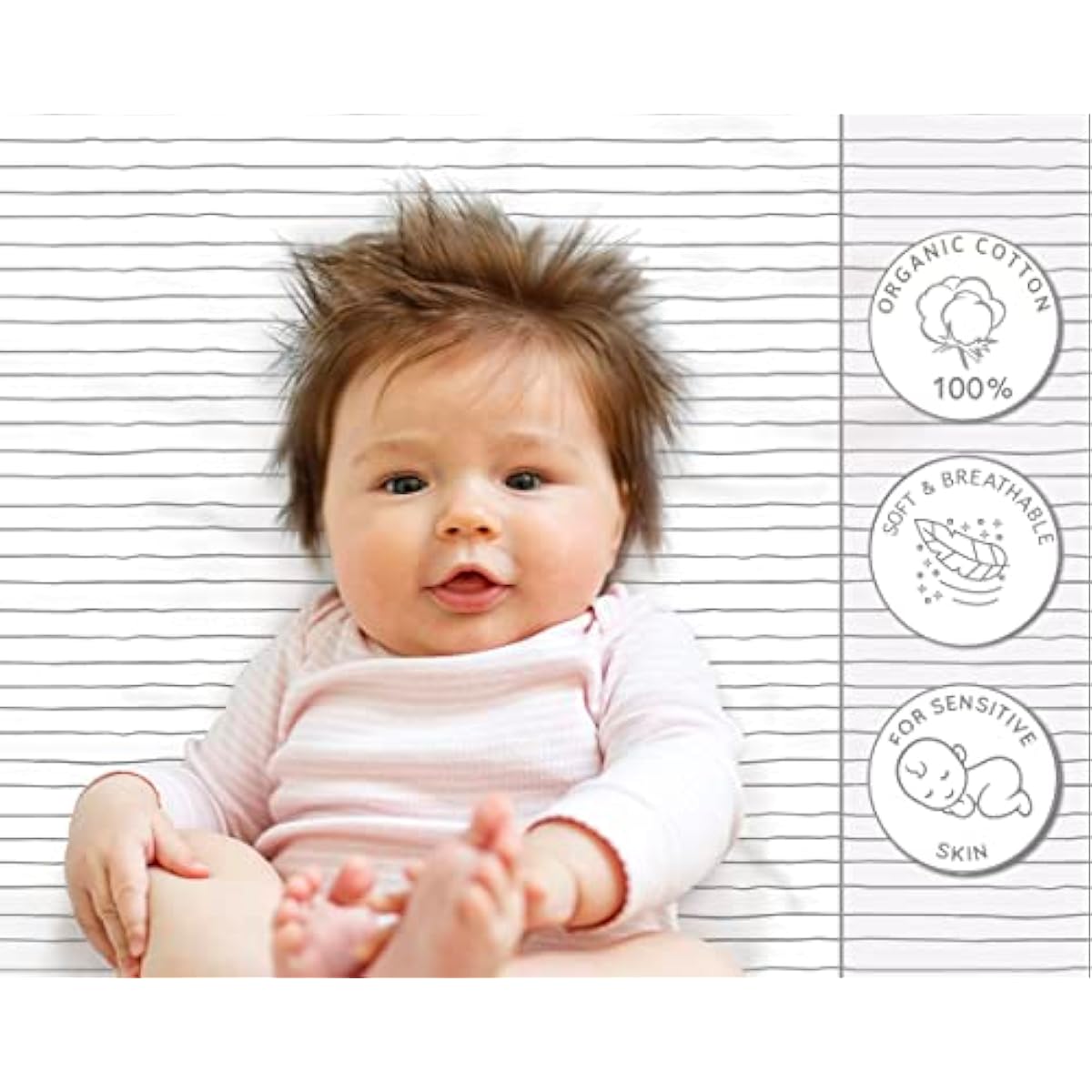 100% Organic Cotton Fitted Sheets Fit and are Compatible with Graco Pack n Play, Babyletto, Pamo Babe, Hiccapop, Dream on Me, Evenflo, Baby Trend Portable/Mini Crib/Playards. 2 Pk