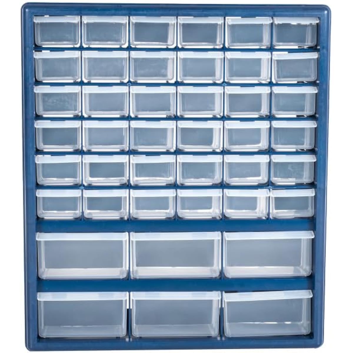 Plastic Storage Drawers – 42 Compartment Organizer – Desktop or Wall Mount Container for Hardware, Parts, Crafts, Beads, or Tools by Stalwart, 10 Targets
