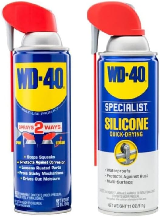 WD-40 Specialist Silicone Lubricant with SMART STRAW SPRAYS 2 WAYS, 11 OZ