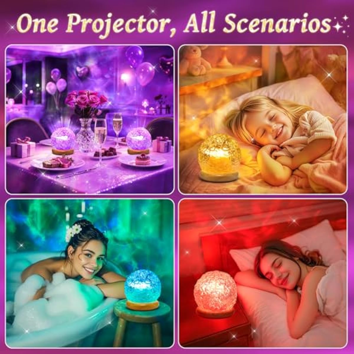 Ambient Lighting, 216 Modes Mood Lighting, 3-in-1 Sunset Lamp & Ocean Lamp & Northern Lights Projector with Remote, Room Lights for Bedroom,Gifts for Teenage Girls,13 Year Old Girl Gifts