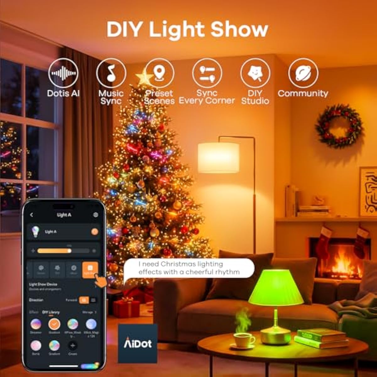 Linkind Smart Light Bulbs, Smart Bulb That Work with Alexa & Google Home, LED Light Bulbs Color Changing, 104 Preset Scene, Music Sync, A19 E26 2.4GHz RGBTW WiFi Bluetooth Light Bulb 60W, 800LM, 4Pack