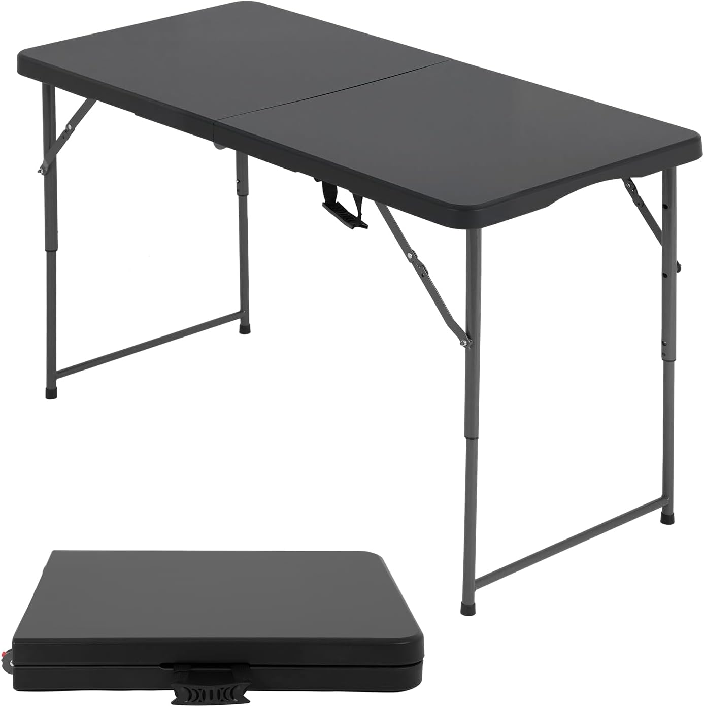 FDW Folding Half Portable Foldable Table for Parties Backyard Events (White, 6 FT 70 * 29) (White, 6 FT)