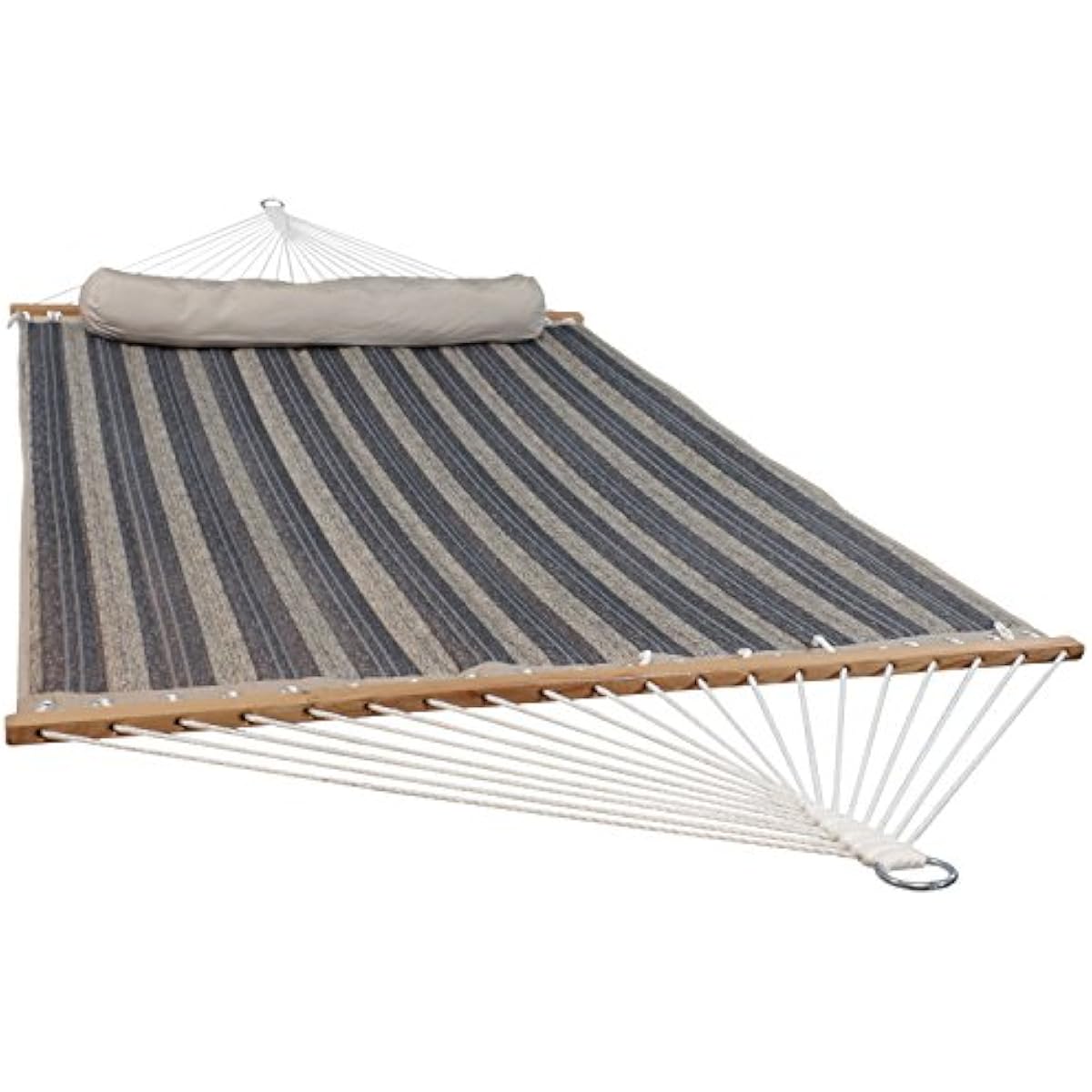 Sunnydaze Quilted Outdoor Hammock with Spreader Bars - Heavy-Duty 450-Pound Capacity Double Hammock for Outside - Mountainside