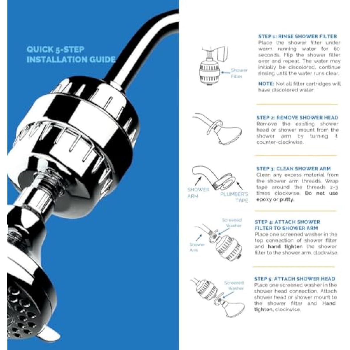 AquaBliss High Output Revitalizing Shower Filter - Reduces Dry Itchy Skin, Dandruff, Eczema, and Dramatically Improves The Condition of Your Skin, Hair and Nails - Chrome (SF100)