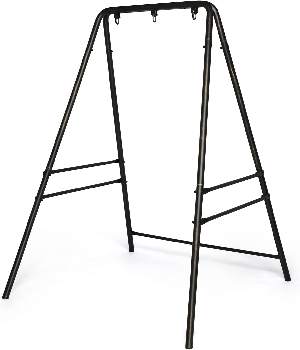 ONCLOUD Upgraded Hammock Chair Stand Metal Swing Stand Frame, Heavy Duty Steel Hammock Stand Only for Porch, Backyard, Indoor or Outdoor, Black