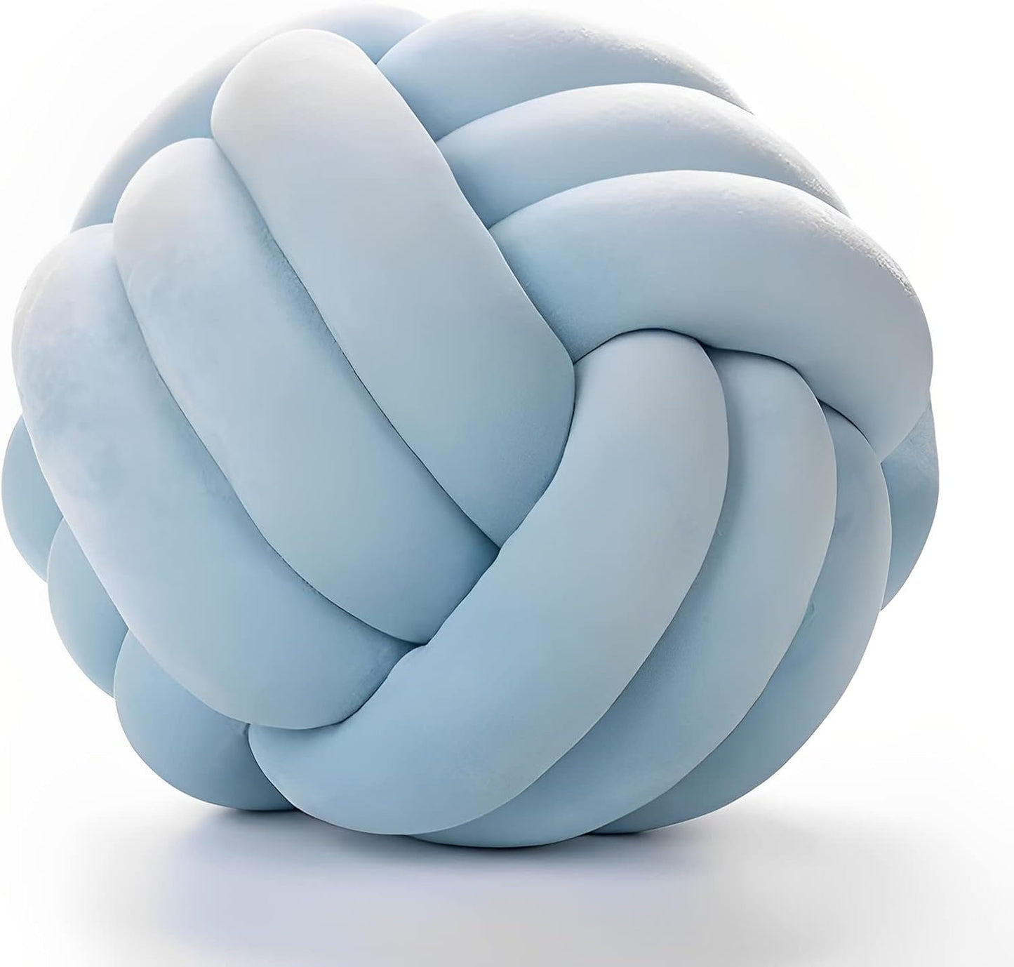 Knot Pillow Ball Round Cushion Pillows, Children Room Decoration Plush Toys Calming Stress Relief Toy (Yellow,8.5in/22cm)