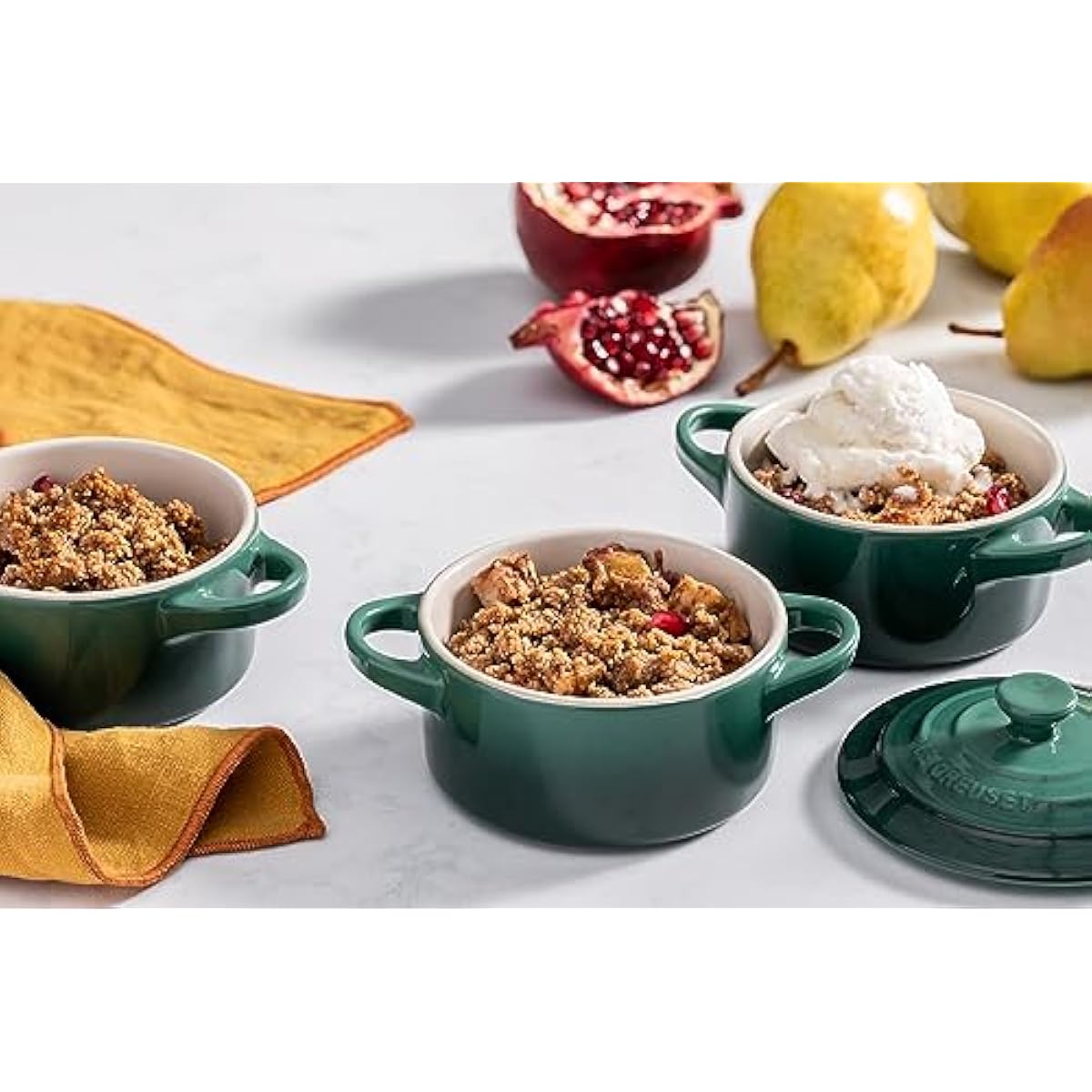 Le Creuset Stoneware Mini Round Cocotte, 8 oz., Soleil