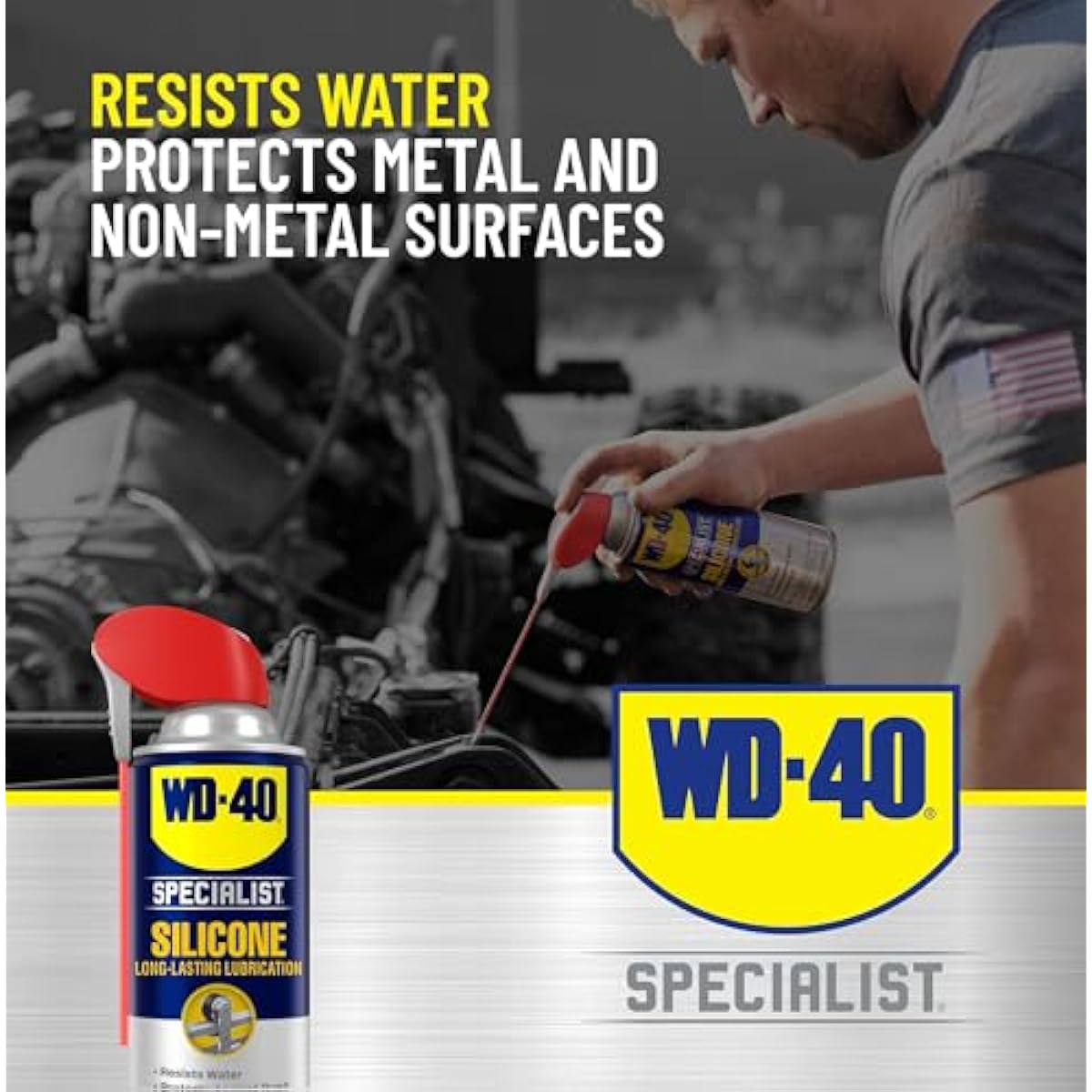 WD-40 Specialist Silicone Lubricant with SMART STRAW SPRAYS 2 WAYS, 11 OZ