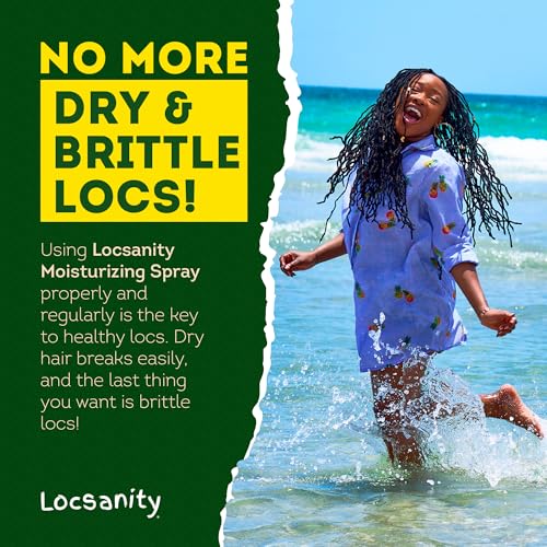 Loc Spray - Locsanity Daily Moisturizing Rosewater & Peppermint Spray for Locs, Dreadlocks - Lightweight Frizz Control Hair & Scalp Moisturizer - Natural Loc Care (12 fl oz)