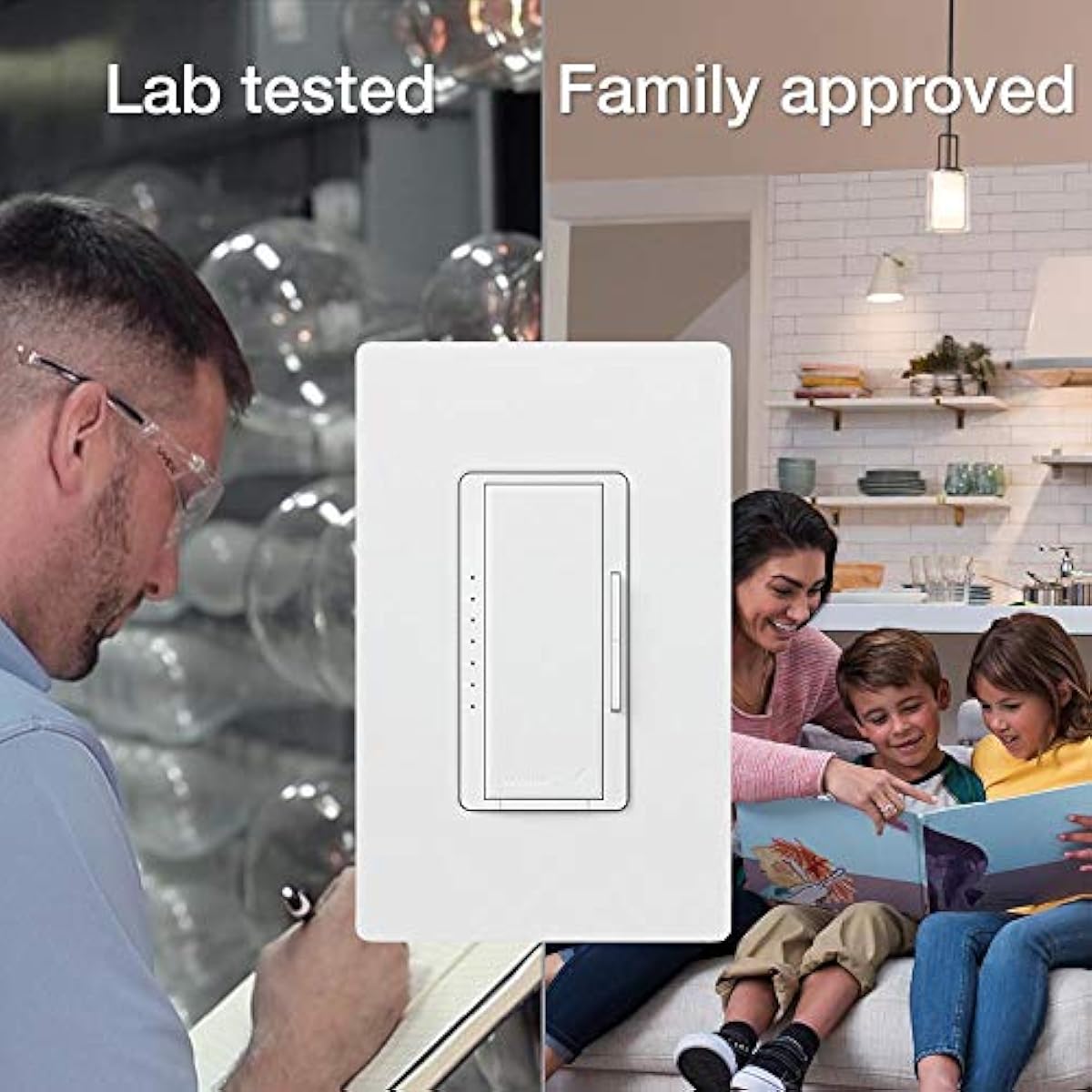 Lutron Maestro Dimmer Switch LED+ Digital Dimmer Kit for Dimmable LED, Halogen, and Incandescent Bulbs, 150-Watt, Multi-Location, MACL-153M-RHW-WH, White