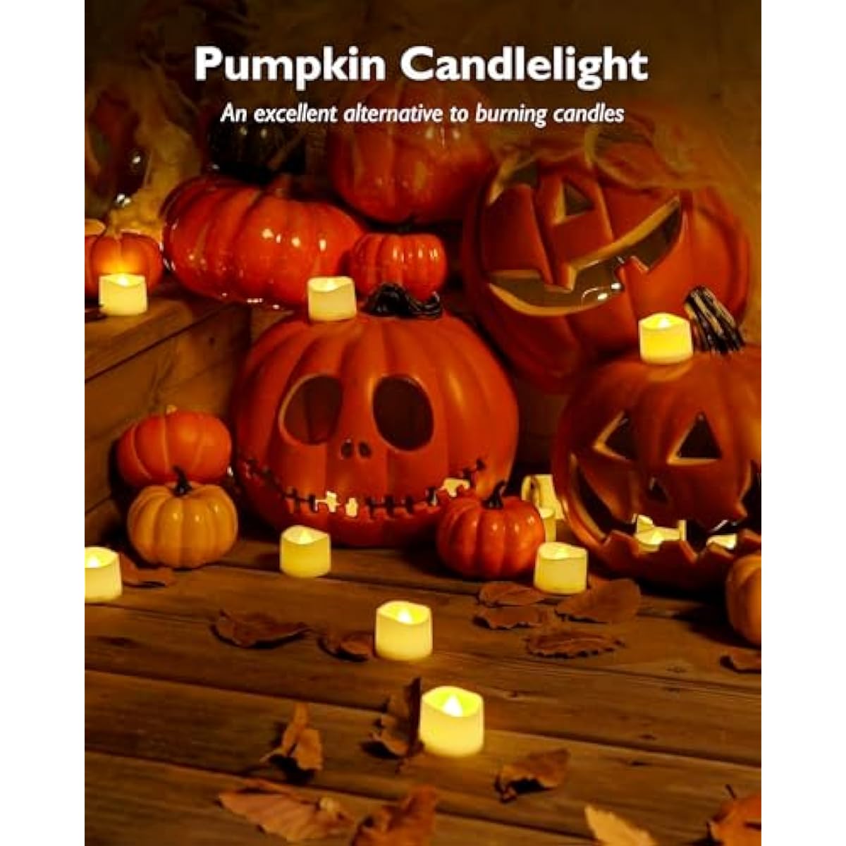 Homemory 24Pcs Flickering Flameless Candle Battery Operated, 200+Hours Fake Electric LED Tea Lights for Votive, Centerpiece Table Decorations, Wedding, Aniversary, Halloween, Christmas