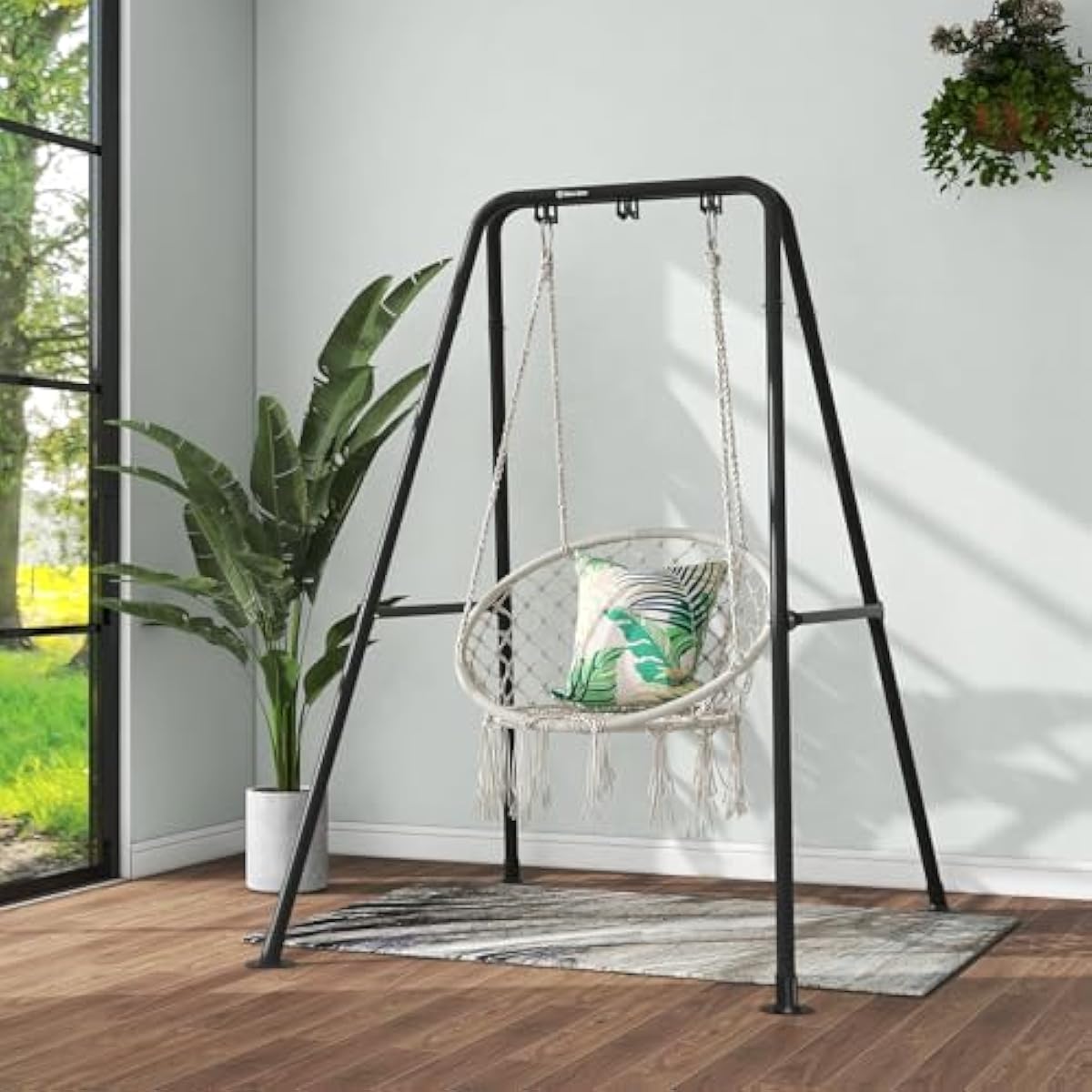 G TALECO GEAR Hammock Chair Stand,Heavy-Duty Steel 300LBS Multi-Use Hammock Stand for Outdoor Indoor, Swing Chair not Include (Black)