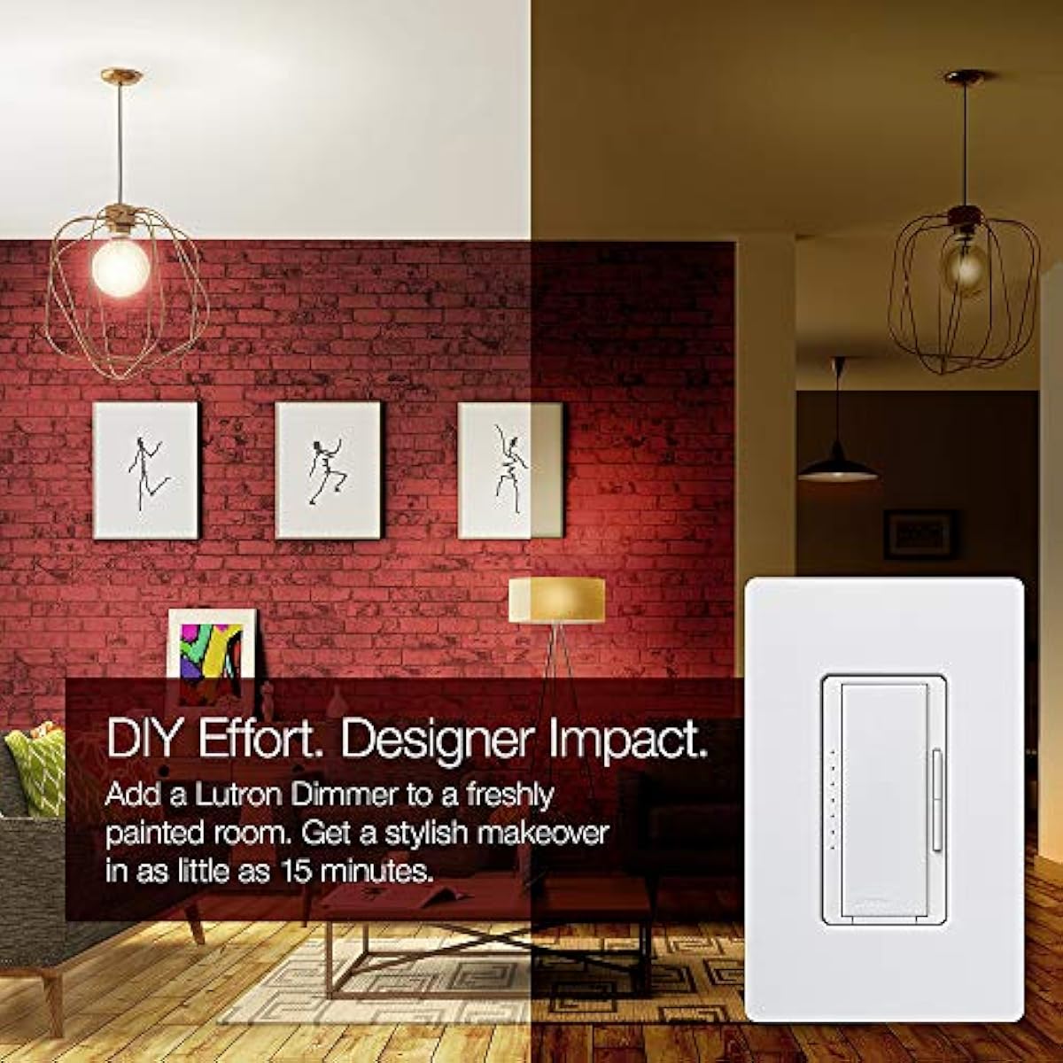 Lutron Maestro Dimmer Switch LED+ Digital Dimmer Kit for Dimmable LED, Halogen, and Incandescent Bulbs, 150-Watt, Multi-Location, MACL-153M-RHW-WH, White