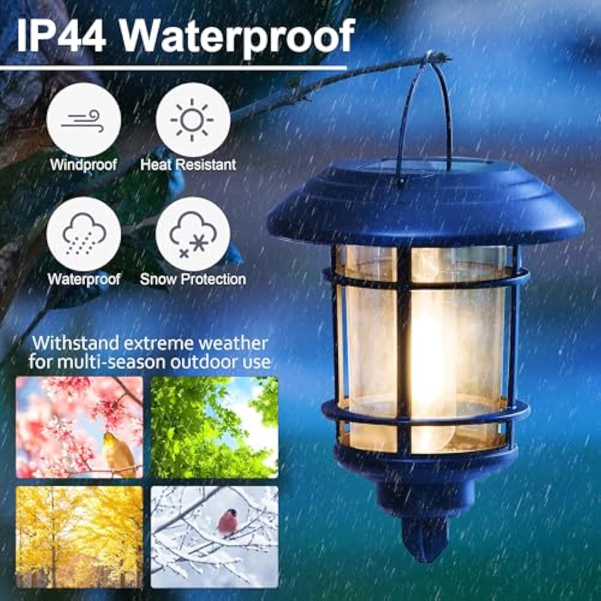 Dynaming 6 Pack Dual Use Solar Path Lights Outdoor, Hanging Lantern Solar Garden Lights with Edison Bulb, Landscape Lighting, Waterproof & Auto On/Off for Patio Pathway Walkway Driveway, Warm White