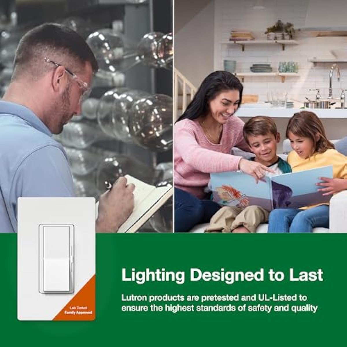 Lutron Diva LED+ Dimmer Light Switch for Dimmable LED, Halogen, and Incandescent Bulbs, 150 Watt, Single-Pole or 3-Way, DVCL-153P-WH, White