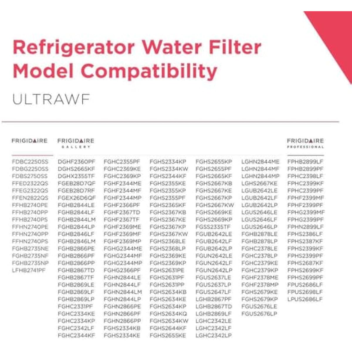 FRIGIDAIRE ULTRAWF Pure Source Ultra Water Filter, Original, White, 1 Count