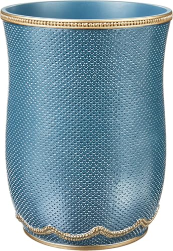 Zahari Home Decorative Trash Can for Bathroom, Office & Bedroom - 2.1 Gallons Stylish & Small Trash Can for Dorms, Desktop & Restroom - Chic Waste Basket for Compact Spaces, Capri