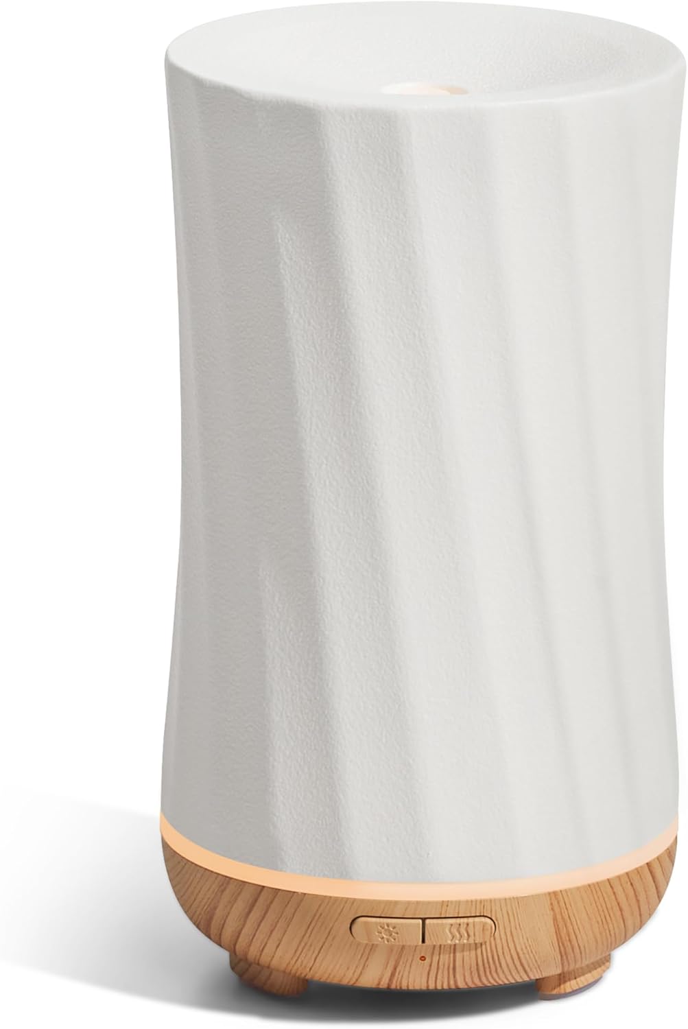 InnoGear Essential Oil Diffuser, 150ml Ceramic Diffuser Handcrafted Stone Aromatherapy Diffusers Ultrasonic Cool Mist Humidifier Vaporizer 2 Mist Modes Waterless for Home, White Vase-Shaped Ceramic