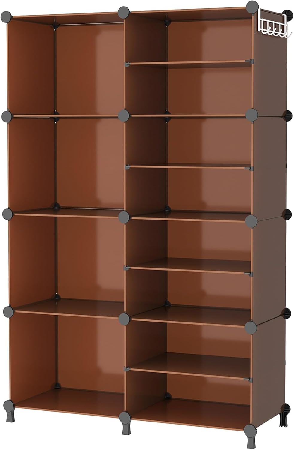 AWTATOS Closet Organizer 8 Cube Storage Shelves Closet Clothes Organizers and Storage Stackable Cubby Shelving for Closet Bedroom Living Room Office White