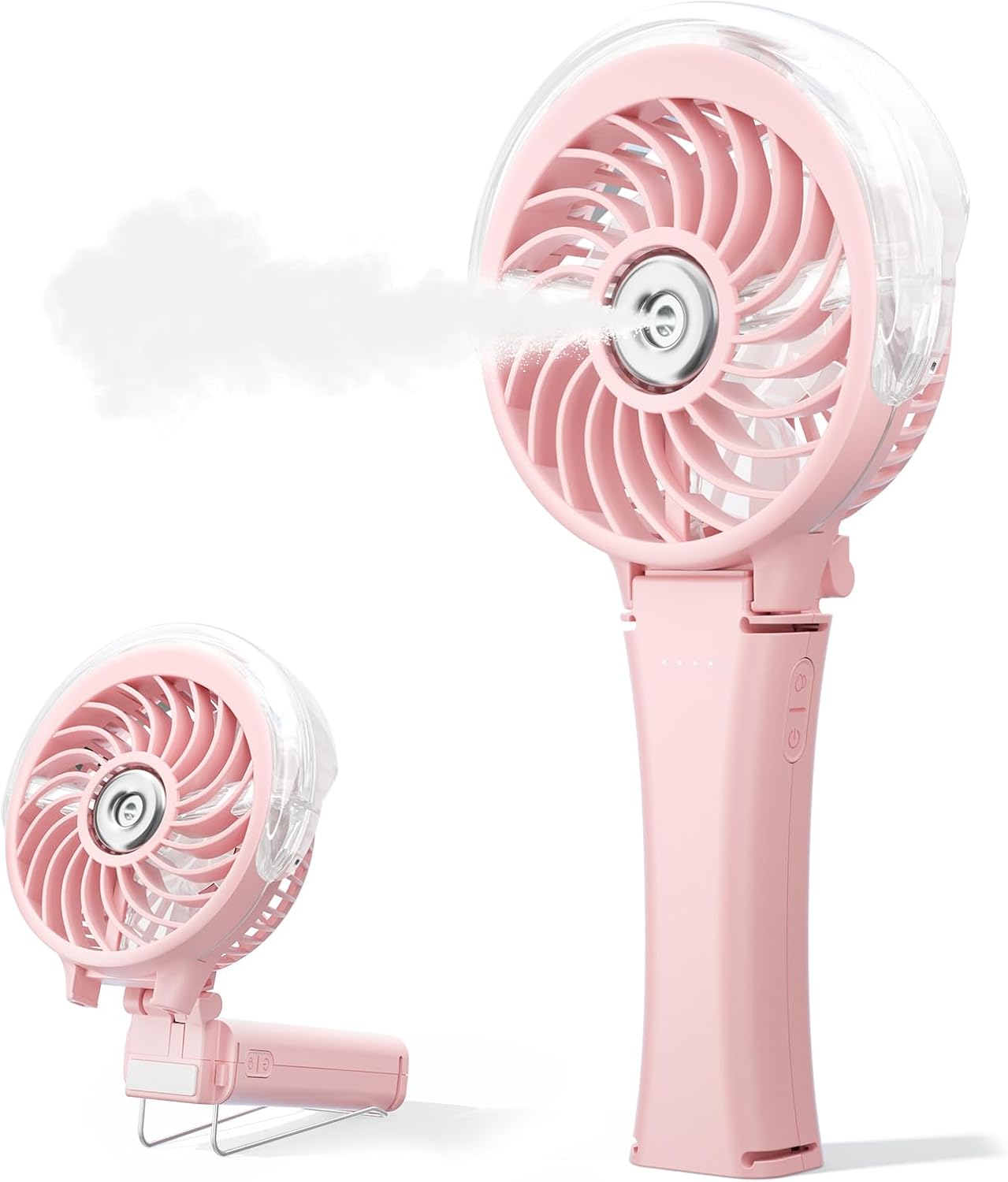 HandFan 4000mAh Upgraded Handheld Misting Fan, 50ml Water Tank, Rechargeable Personal Mister Fan Portable AC, Spray Water Mist Fans, Foldable Cooling Ice Fans for Beach Travel Disney(Royal Blue)
