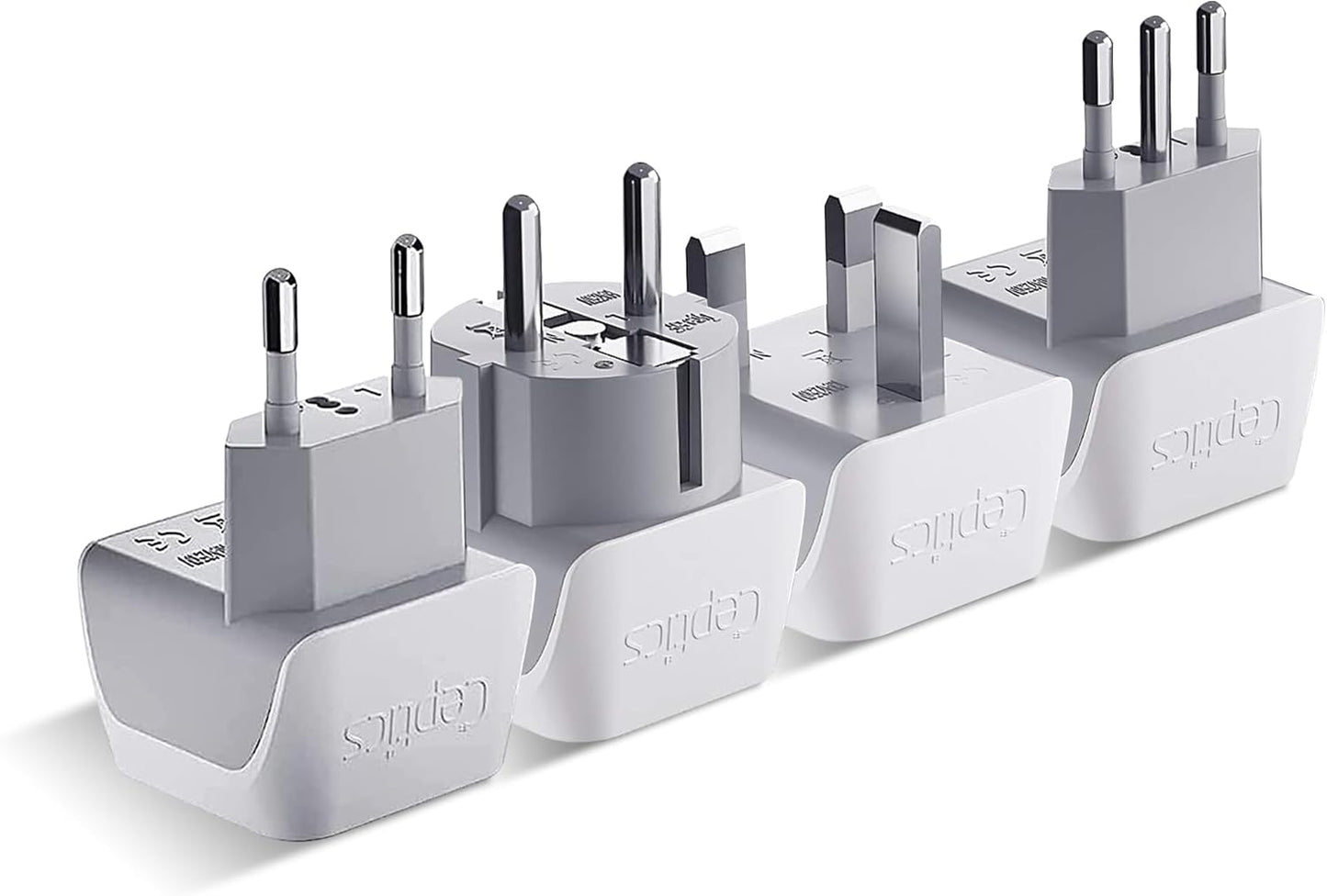 Ceptics Universal Travel Adapter, 45W International Power Adapter with PD & QC 3.0 Dual USB-C, 3 USB Travel Adapter Worldwide, Type I C G A Outlets 110V 220V A/C - EU Euro US UK (11-KU)
