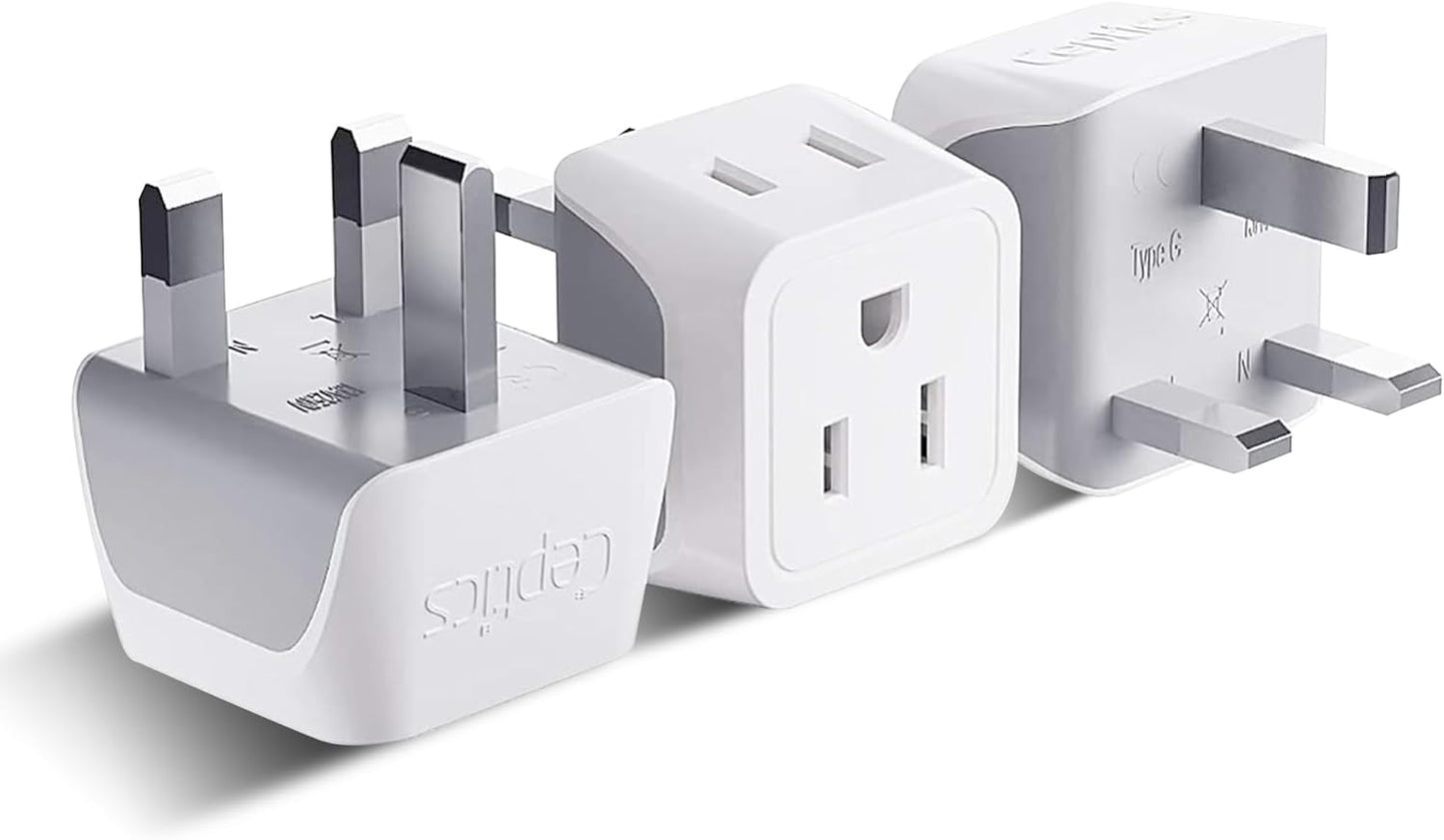 Ceptics Universal Travel Adapter, 45W International Power Adapter with PD & QC 3.0 Dual USB-C, 3 USB Travel Adapter Worldwide, Type I C G A Outlets 110V 220V A/C - EU Euro US UK (11-KU)