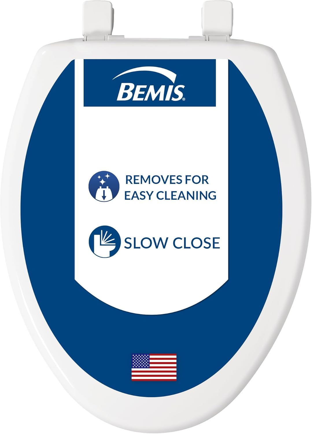 Bemis 1500EC 390 Lift-Off Wood Elongated Toilet Seat, Cotton White (Pack of 1)