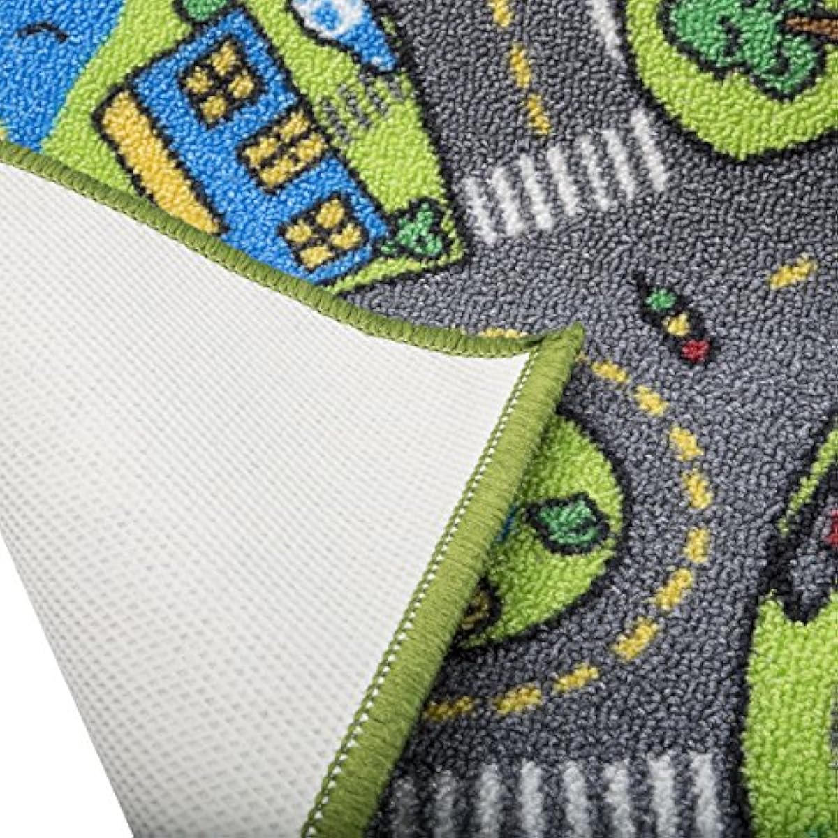 Kids Carpet Playmat Rug City Life Great for Playing with Cars and Toys - Play Learn and Have Fun Safely - Kids Baby Children Educational Road Traffic Play Mat for Bedroom Play Room Game Safe Area