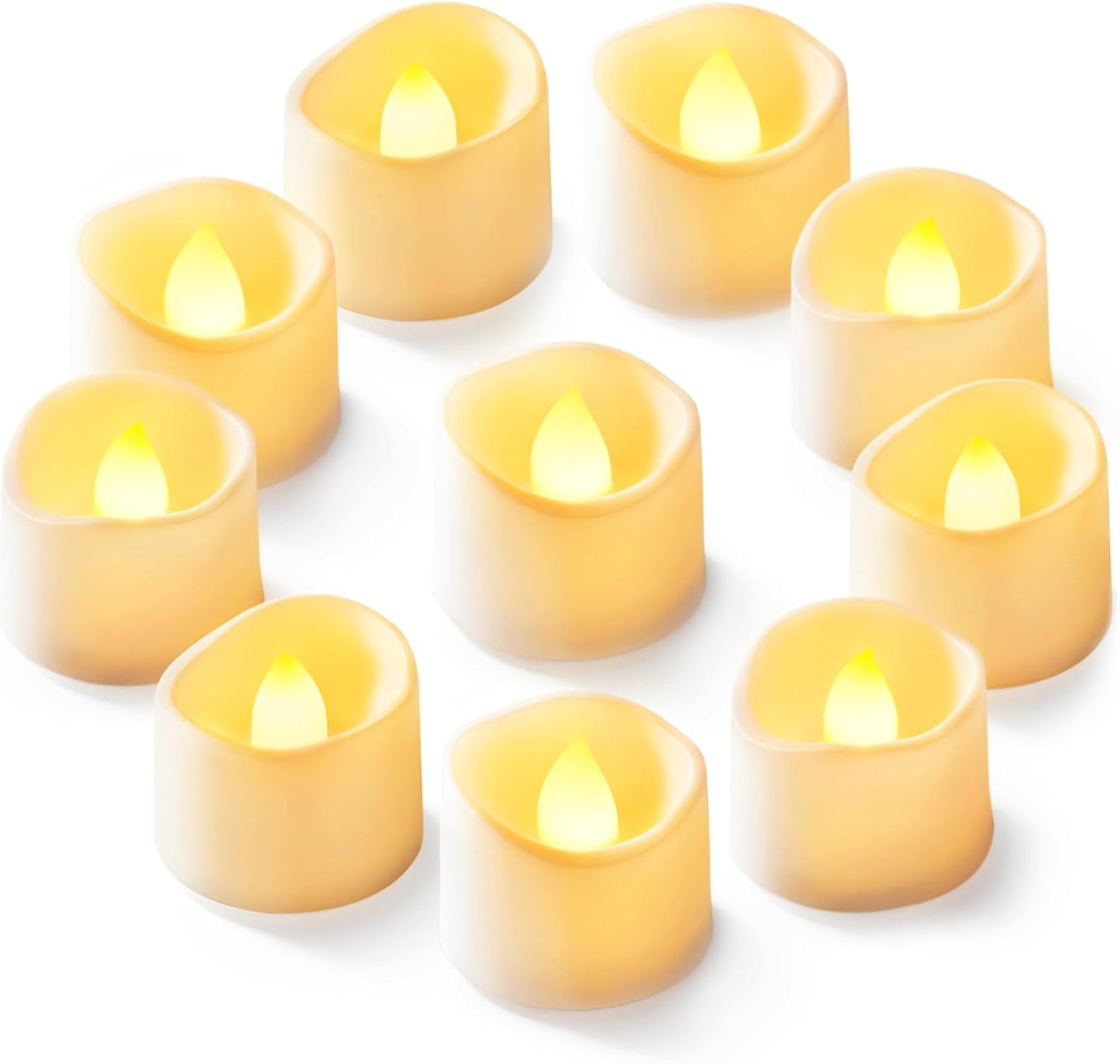 Homemory 24Pcs Flickering Flameless Candle Battery Operated, 200+Hours Fake Electric LED Tea Lights for Votive, Centerpiece Table Decorations, Wedding, Aniversary, Halloween, Christmas