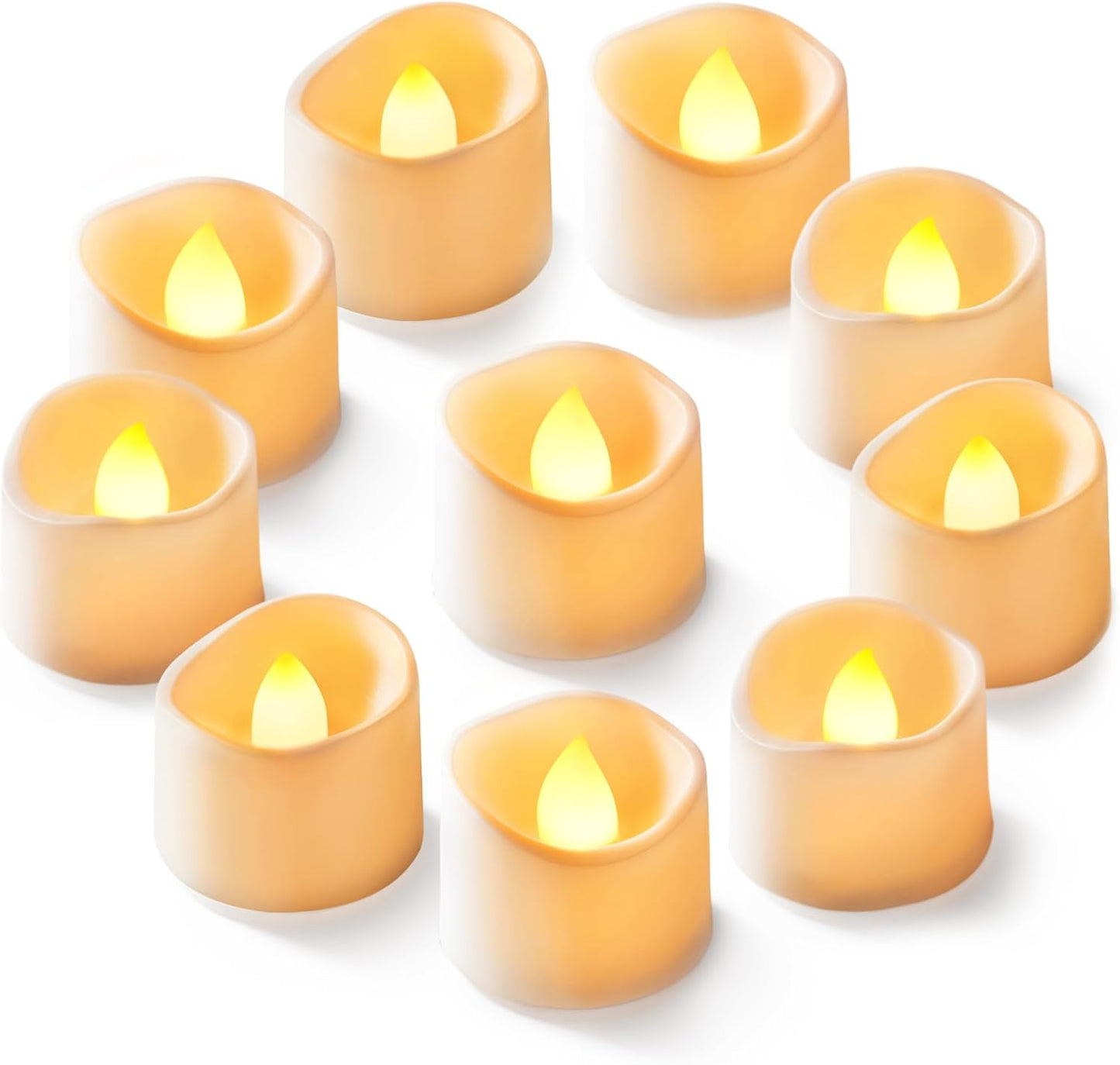 Homemory 24Pcs Flickering Flameless Candle Battery Operated, 200+Hours Fake Electric LED Tea Lights for Votive, Centerpiece Table Decorations, Wedding, Aniversary, Halloween, Christmas