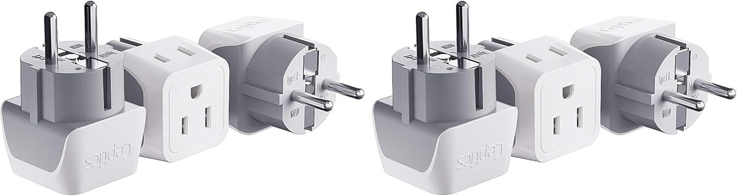 Ceptics Universal Travel Adapter, 45W International Power Adapter with PD & QC 3.0 Dual USB-C, 3 USB Travel Adapter Worldwide, Type I C G A Outlets 110V 220V A/C - EU Euro US UK (11-KU)