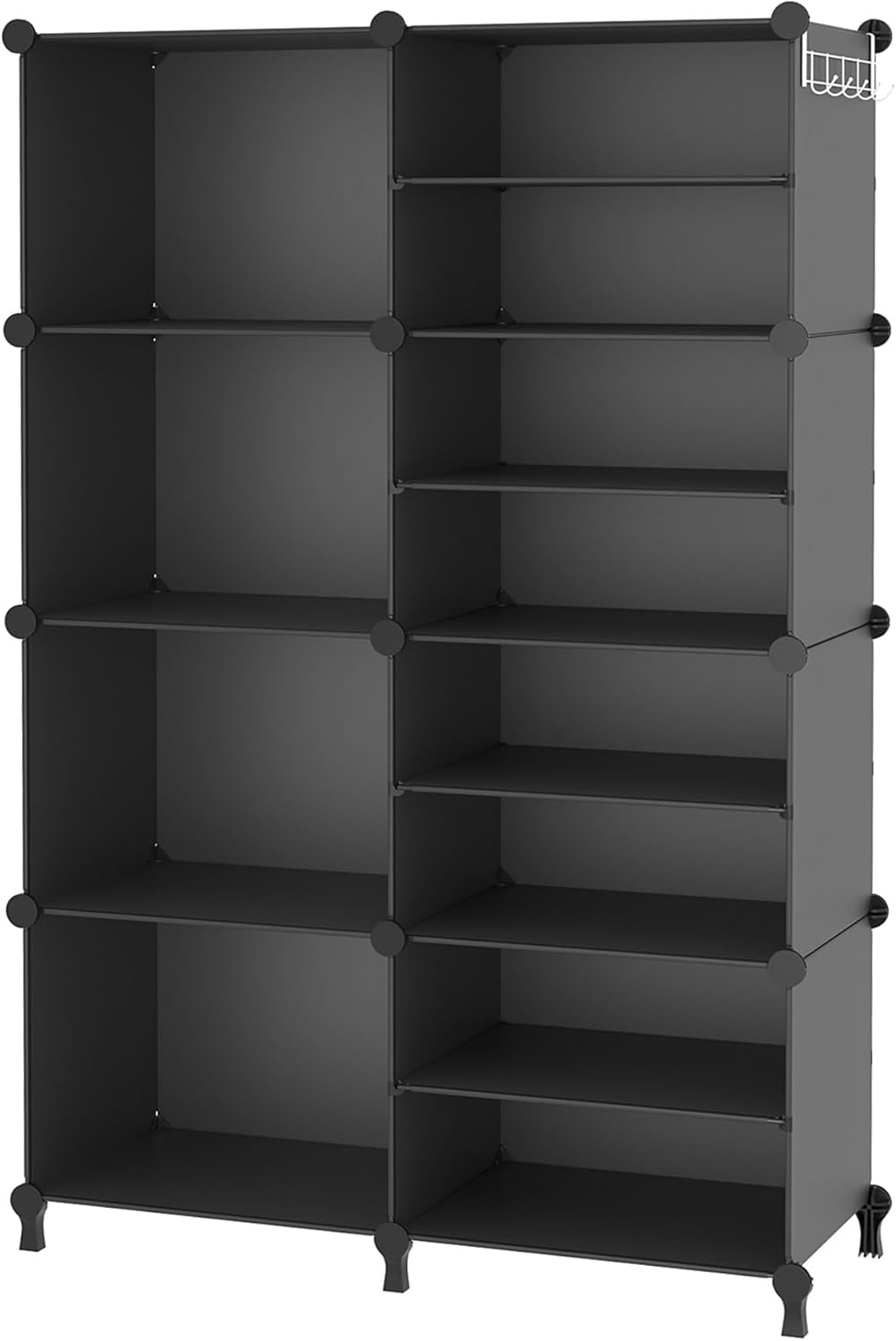 AWTATOS Closet Organizer 8 Cube Storage Shelves Closet Clothes Organizers and Storage Stackable Cubby Shelving for Closet Bedroom Living Room Office White