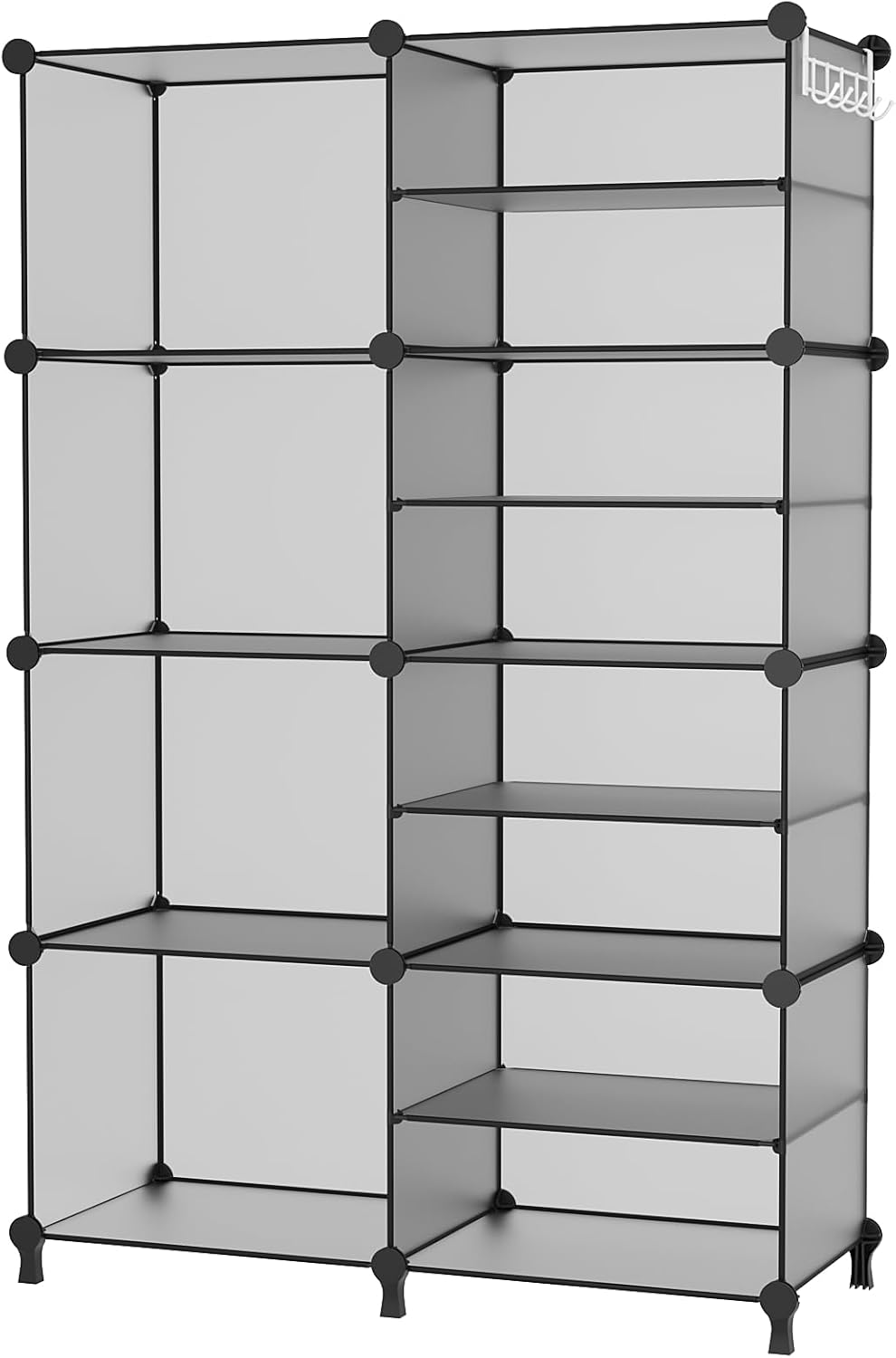 AWTATOS Closet Organizer 8 Cube Storage Shelves Closet Clothes Organizers and Storage Stackable Cubby Shelving for Closet Bedroom Living Room Office White
