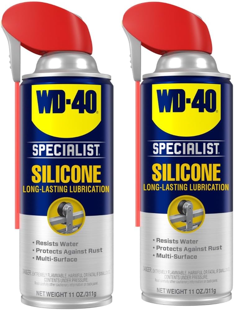 WD-40 Specialist Silicone Lubricant with SMART STRAW SPRAYS 2 WAYS, 11 OZ