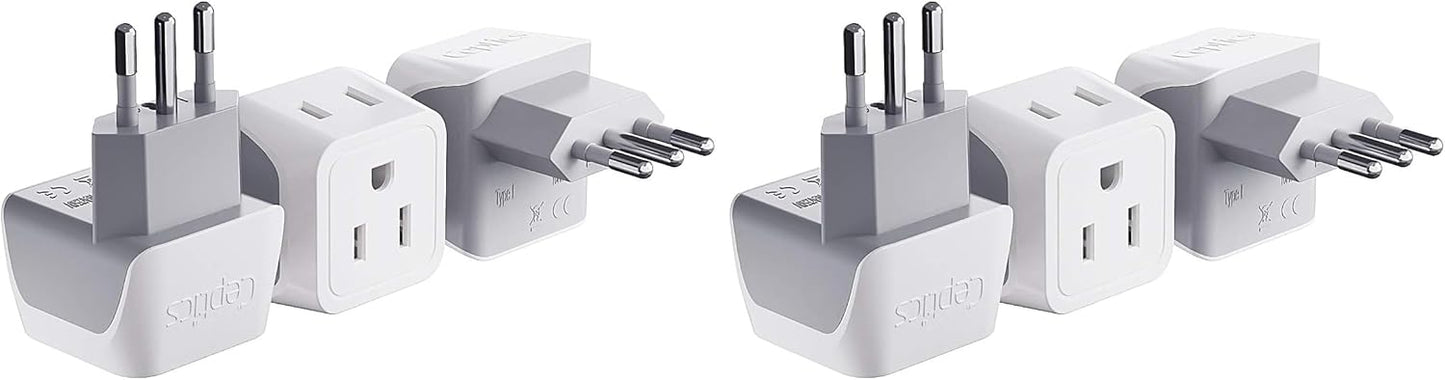 Ceptics Universal Travel Adapter, 45W International Power Adapter with PD & QC 3.0 Dual USB-C, 3 USB Travel Adapter Worldwide, Type I C G A Outlets 110V 220V A/C - EU Euro US UK (11-KU)