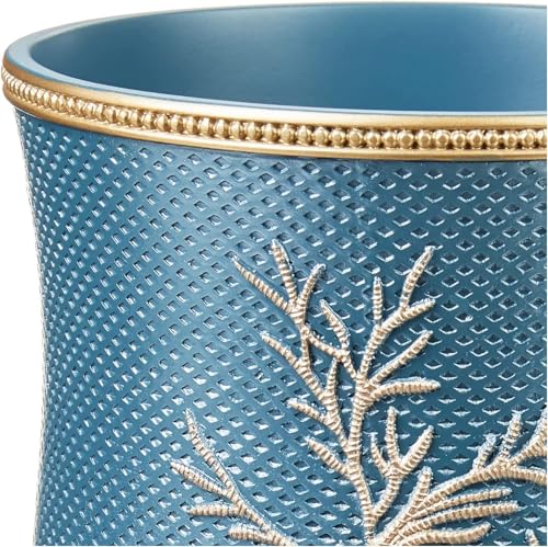 Zahari Home Decorative Trash Can for Bathroom, Office & Bedroom - 2.1 Gallons Stylish & Small Trash Can for Dorms, Desktop & Restroom - Chic Waste Basket for Compact Spaces, Capri