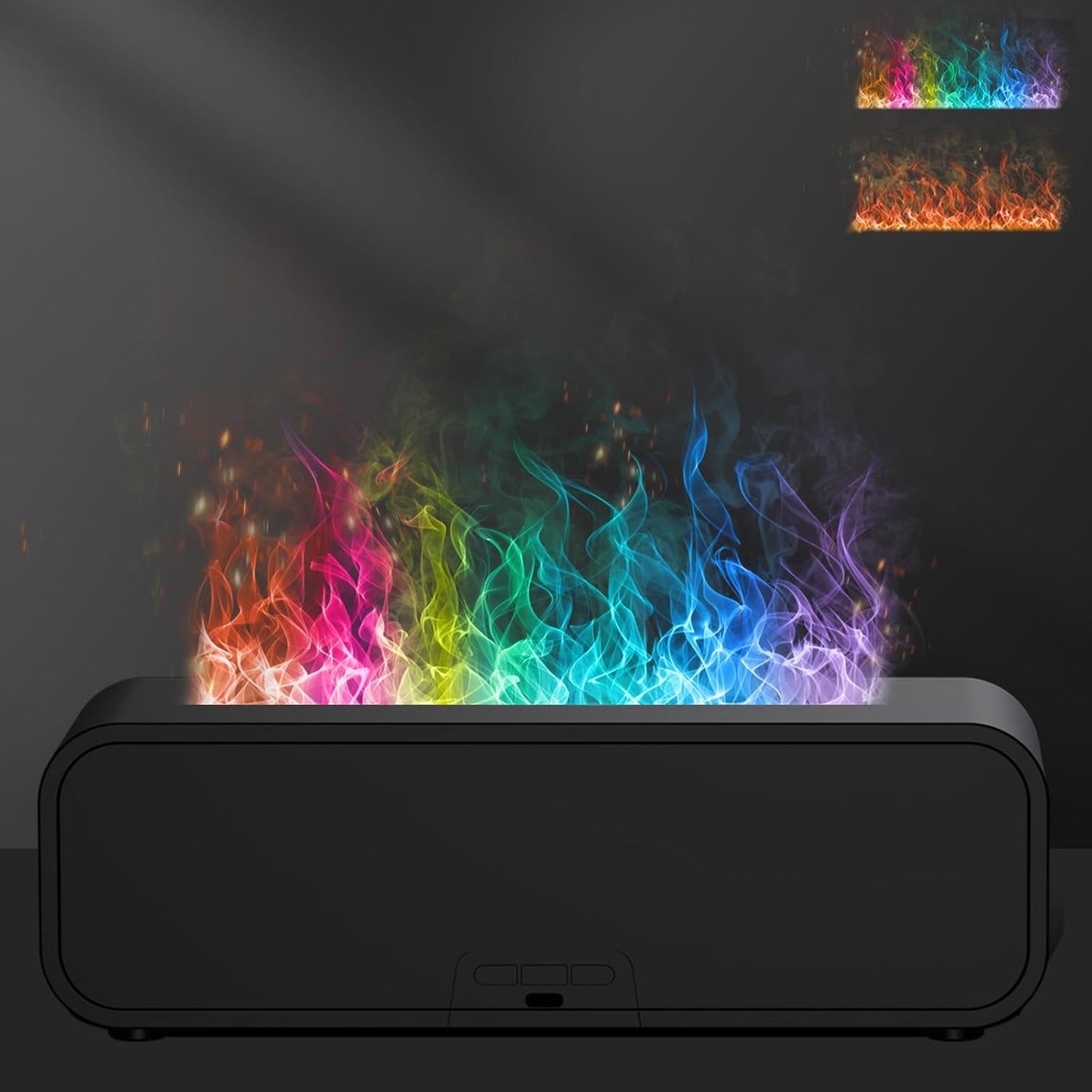 Fireplace Diffuser Humidifier,Fireplace Aromatherapy Essential Oil Diffuser, Ultrasonic Colorful Cool Mini Flame Fire Aroma Humidifier with Timer for Home,Bedroom,Office,Yoga