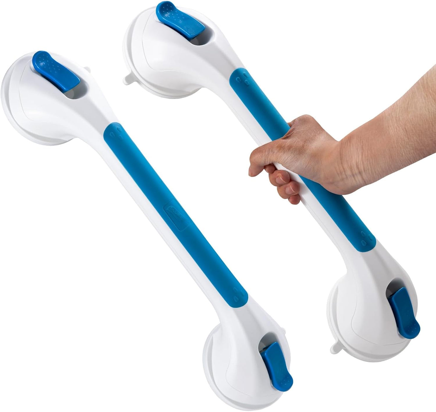 TAILI Grab Bars for Bathtubs and Showers 2 Pack Suction Grab Bar, Heavy Duty Shower Handle Removable Bath Handrails for Seniors and Elderly, Bathroom Safety Grip No Drilling Waterproof,Grey