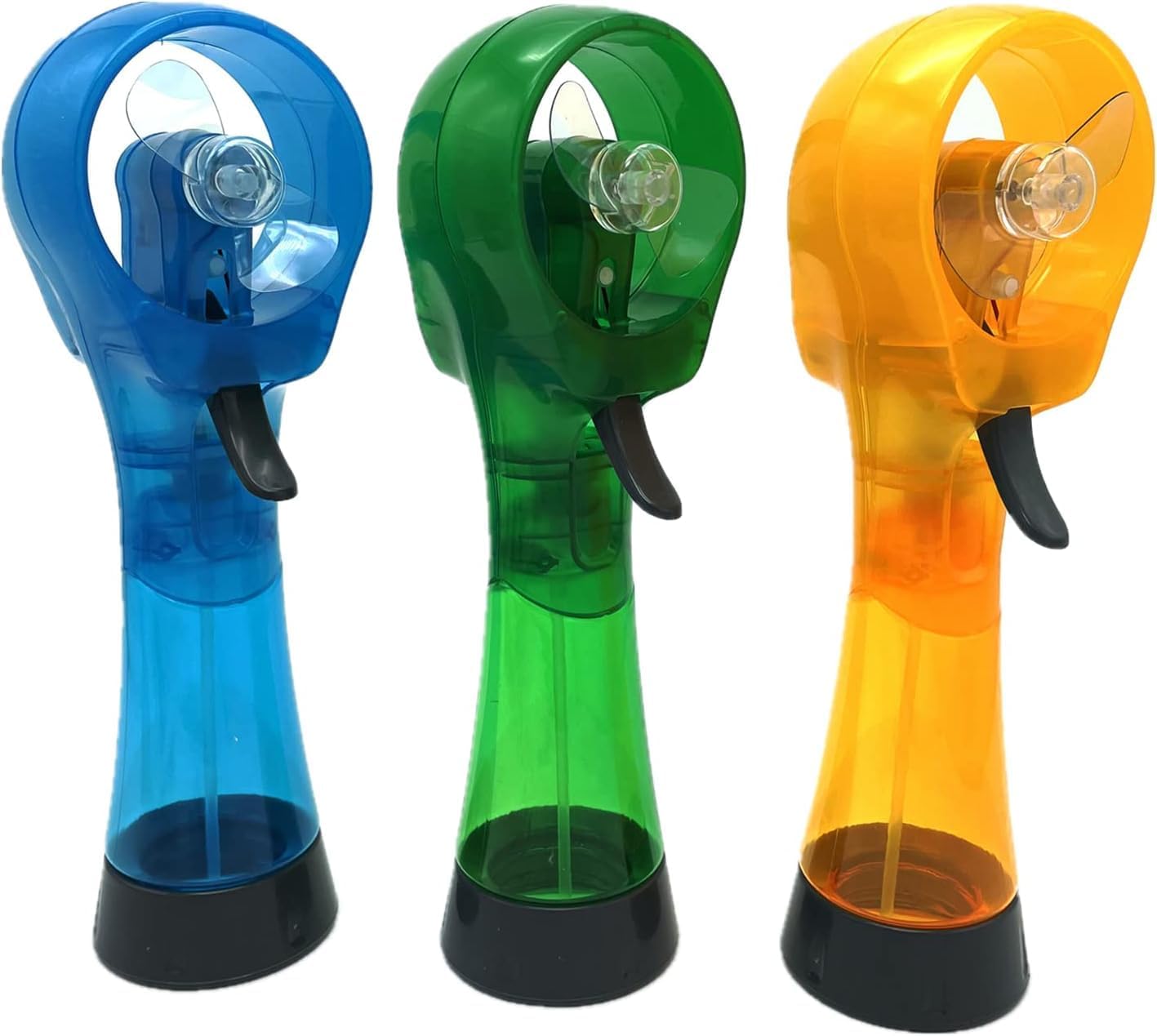 BJPEY Water Misting Fans Portable Personal Handheld Spray Fan Cooling Outdoor Cooler, Pack of 3 (Blue/Green/Pink)