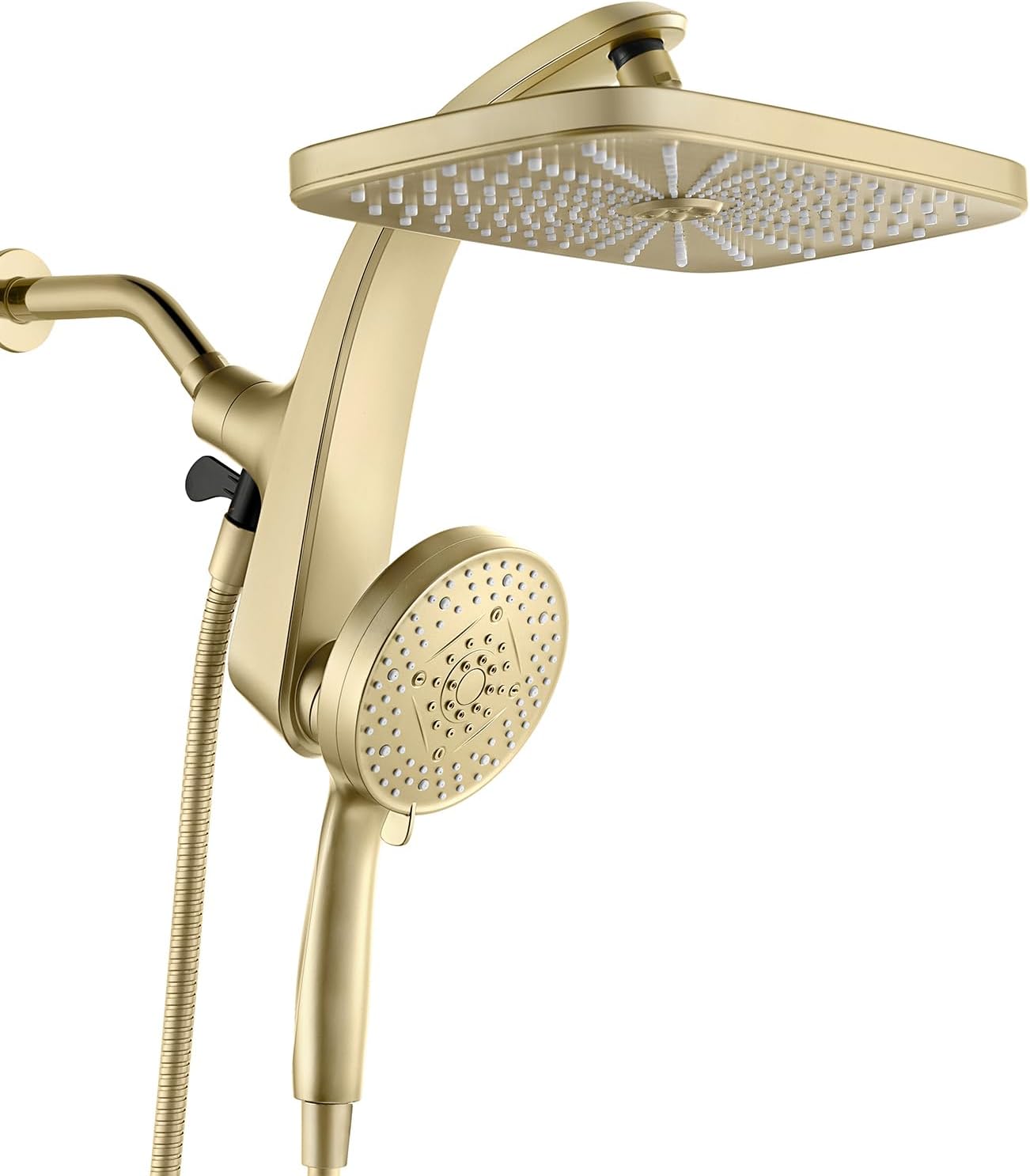 High Pressure Rain Shower Head: Upgrade Shower Heads with Handheld Spray Combo with Fixed Showerhead and 10 Sprays Handheld Shower Head, Detachable Shower head Built-in Magnetic Docking and Power Jets