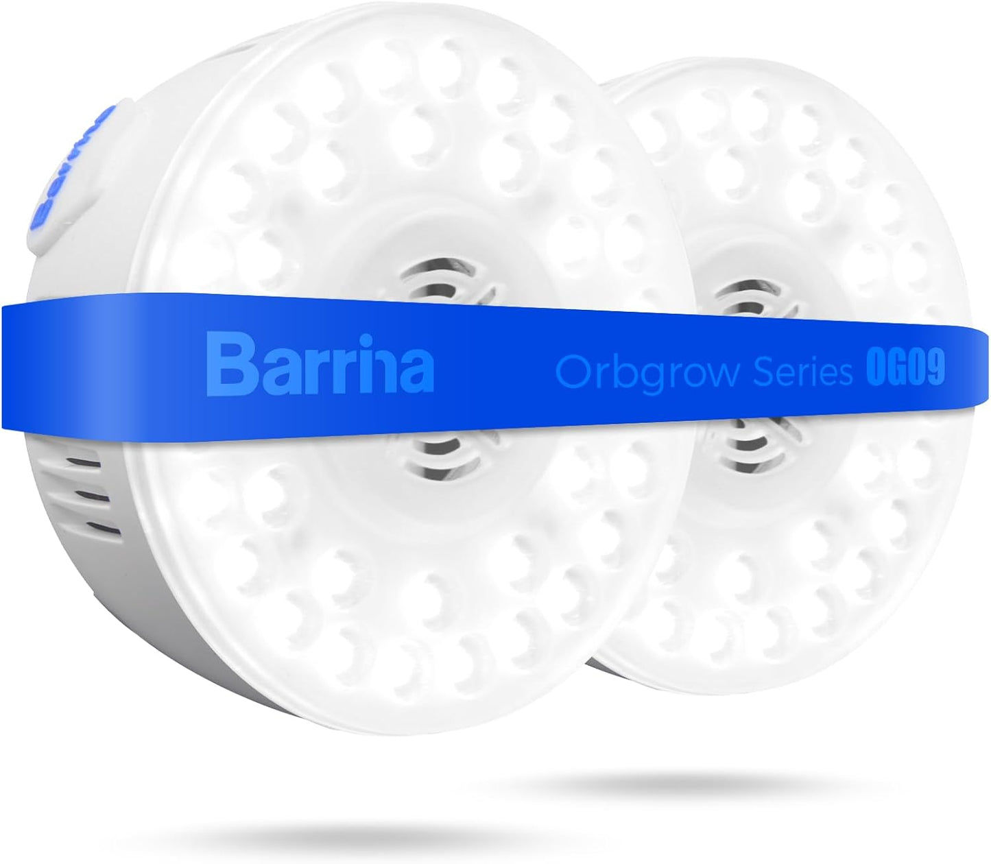 Barrina Orbgrow OG09 Puck Grow Light, 5000K 18W(2 x 9W, 270 Watt Equiv), Full Spectrum Plant Light for Indoor Plants, Magnetic & Linkable with Timer, 5 Levels Dimmable for Plant Shelf, 2 Packs